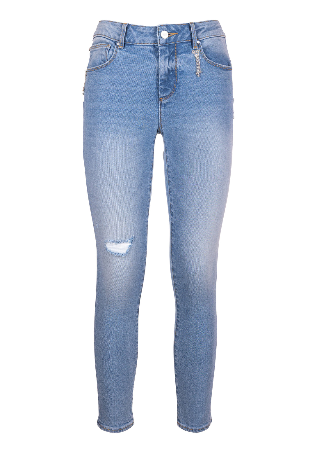 Jeans skinny fit with push-up effect made in denim with vintage wash Fracomina FP23SV8000D45003-275-1