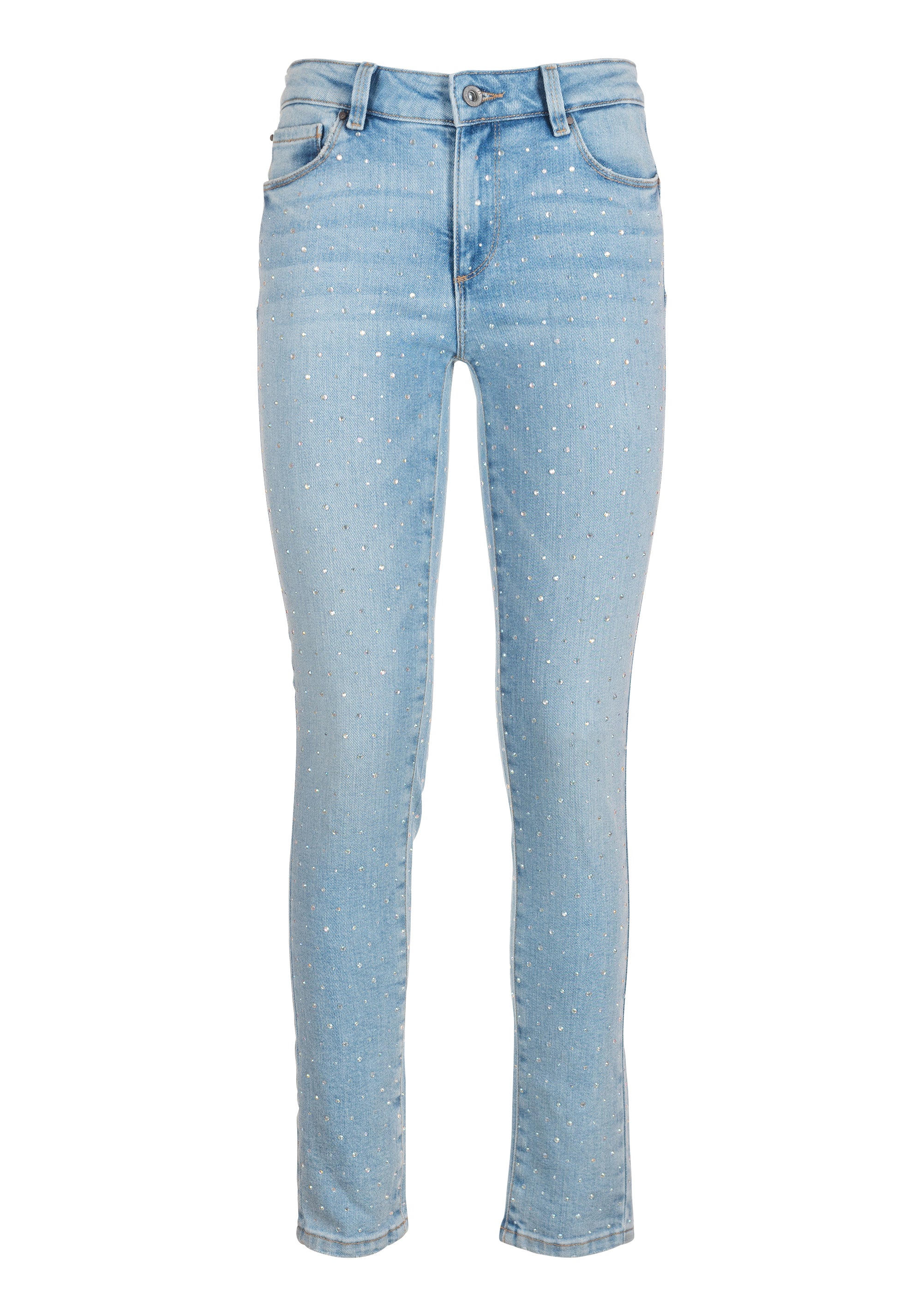 Jeans cropped made in denim with light wash Fracomina FP23SV8010D401N4-258-1