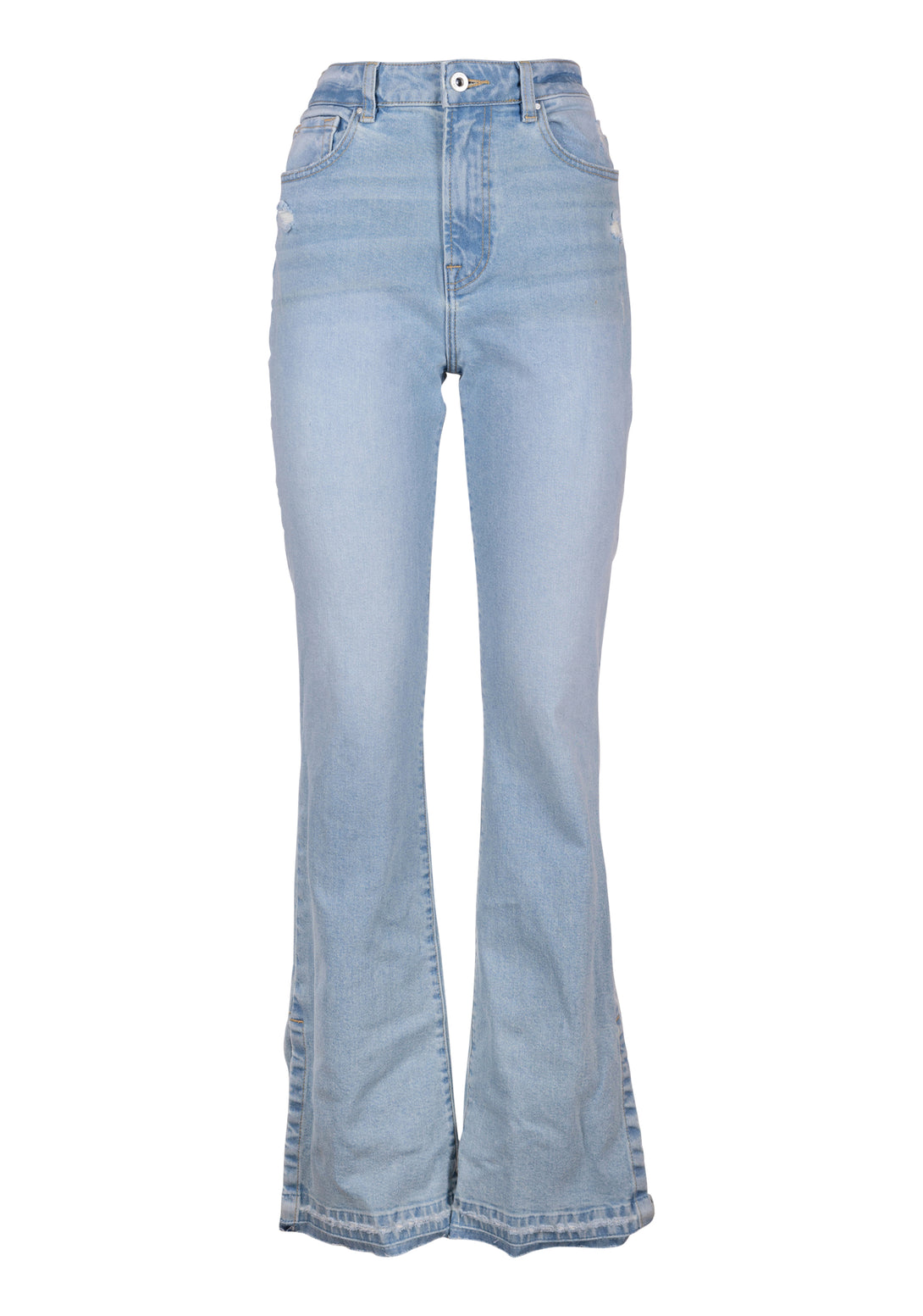 Jeans bootcut fit with push-up effect made in denim with bleached wash Fracomina FP23SV8020D40703-062-1