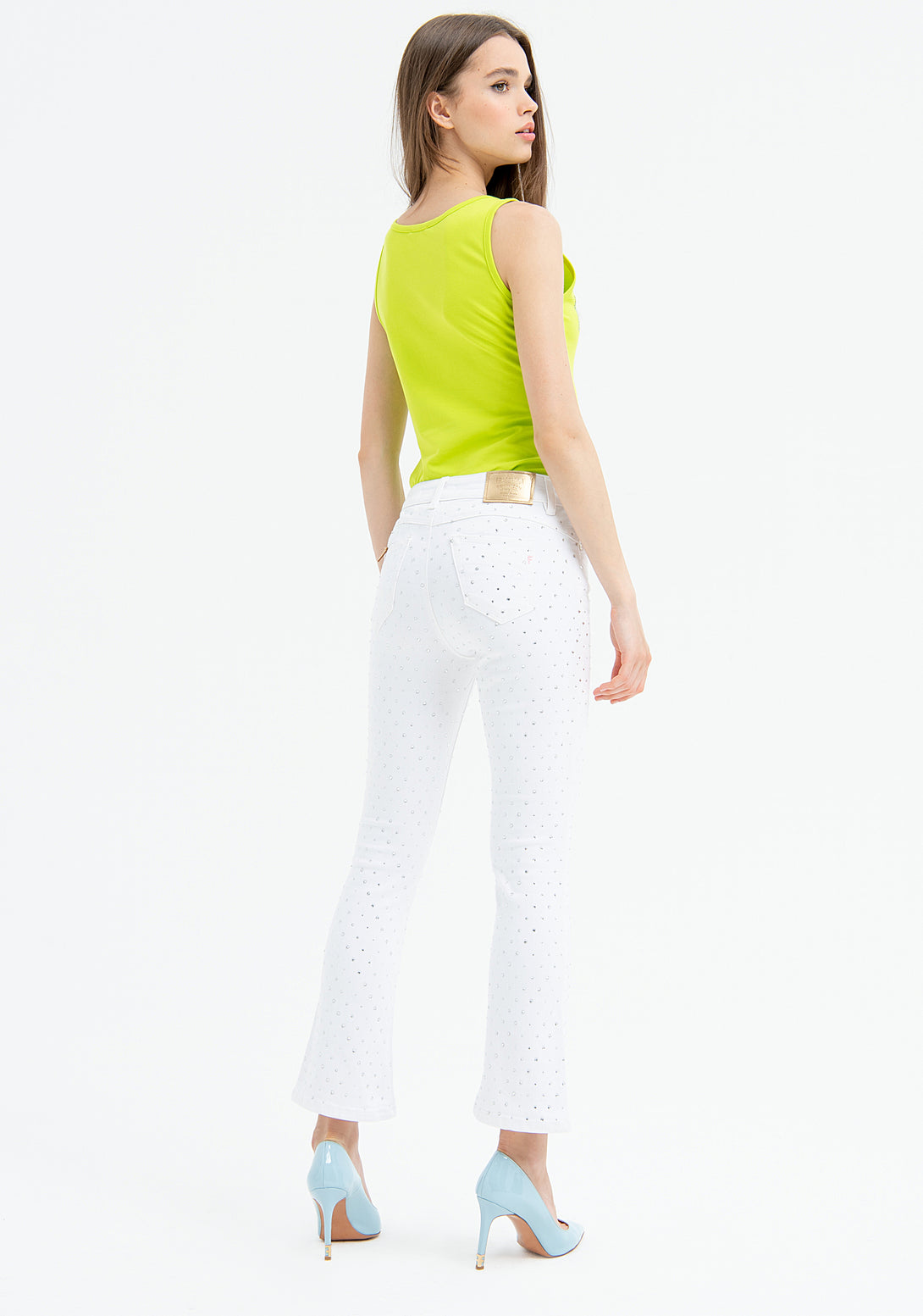Pant cropped with push-up effect made in gabardine Fracomina FP23SV8030W401N4-278-4