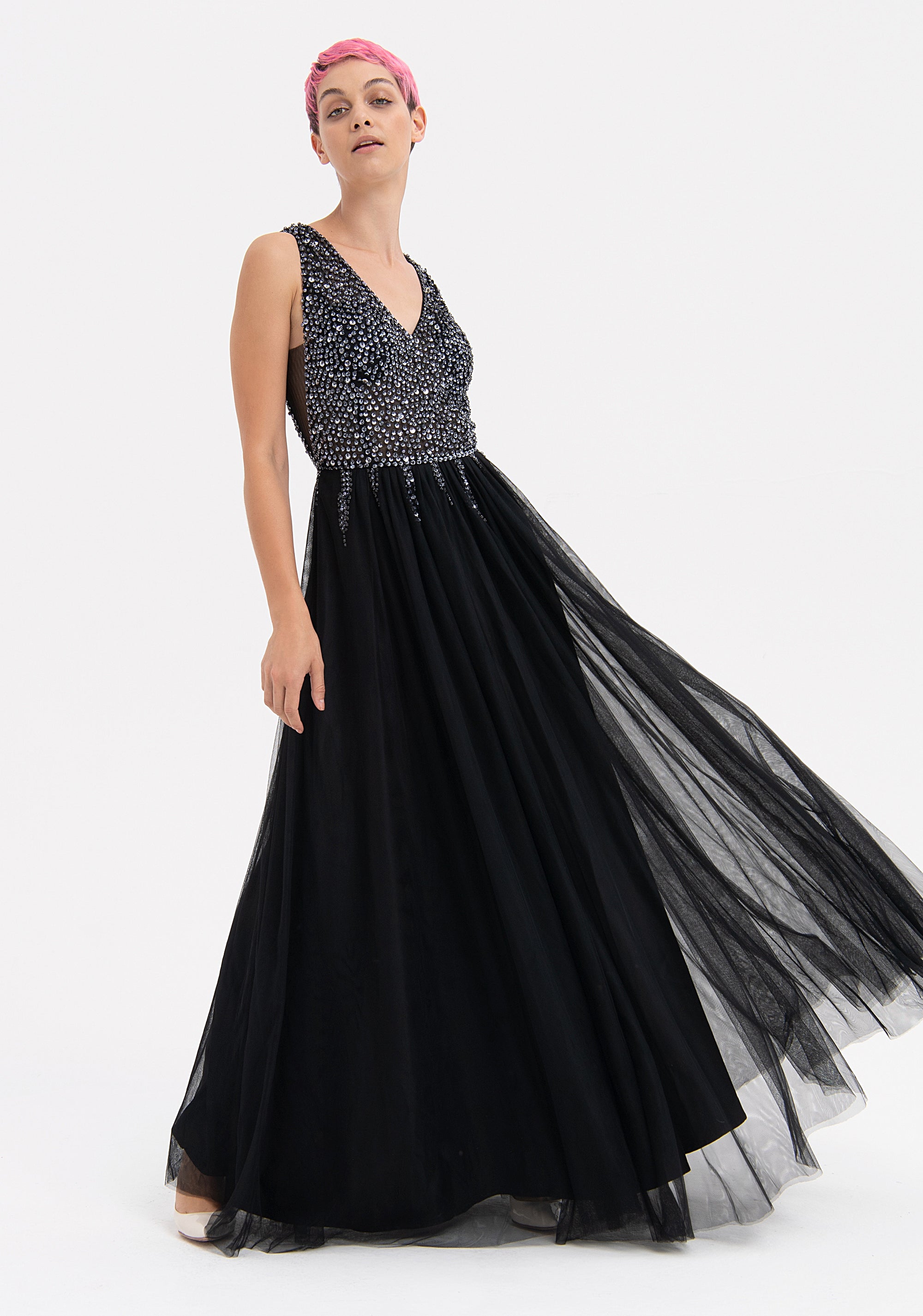 Elegant long dress Fracomina FQ000D3002W441Q5-053_a9112ab1-80bf-446d-8b81-c530f977c333