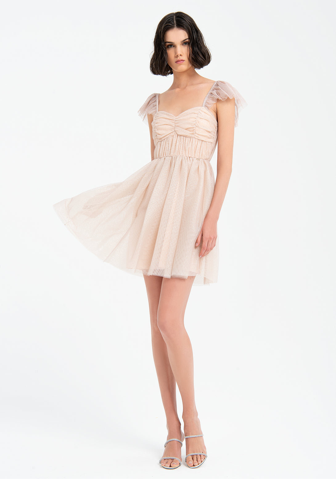 Dress with no sleeves, long, with plissè effect Fracomina FQ21SD1044W42501