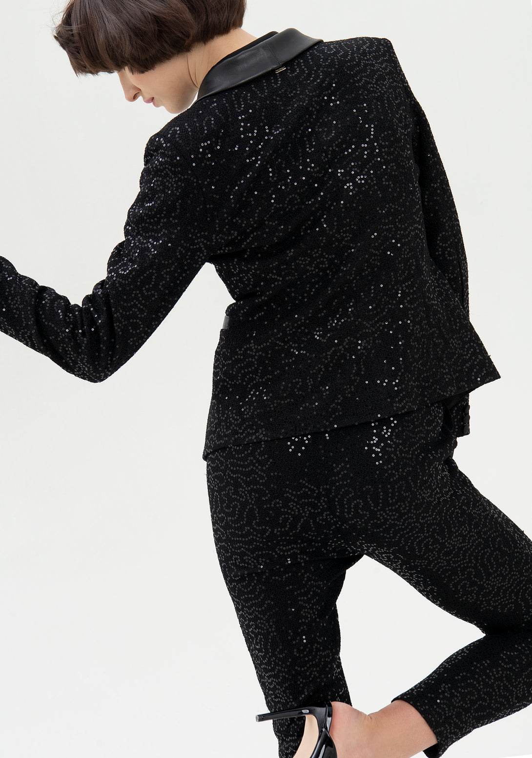 Blazer tight fit with shiny sequins