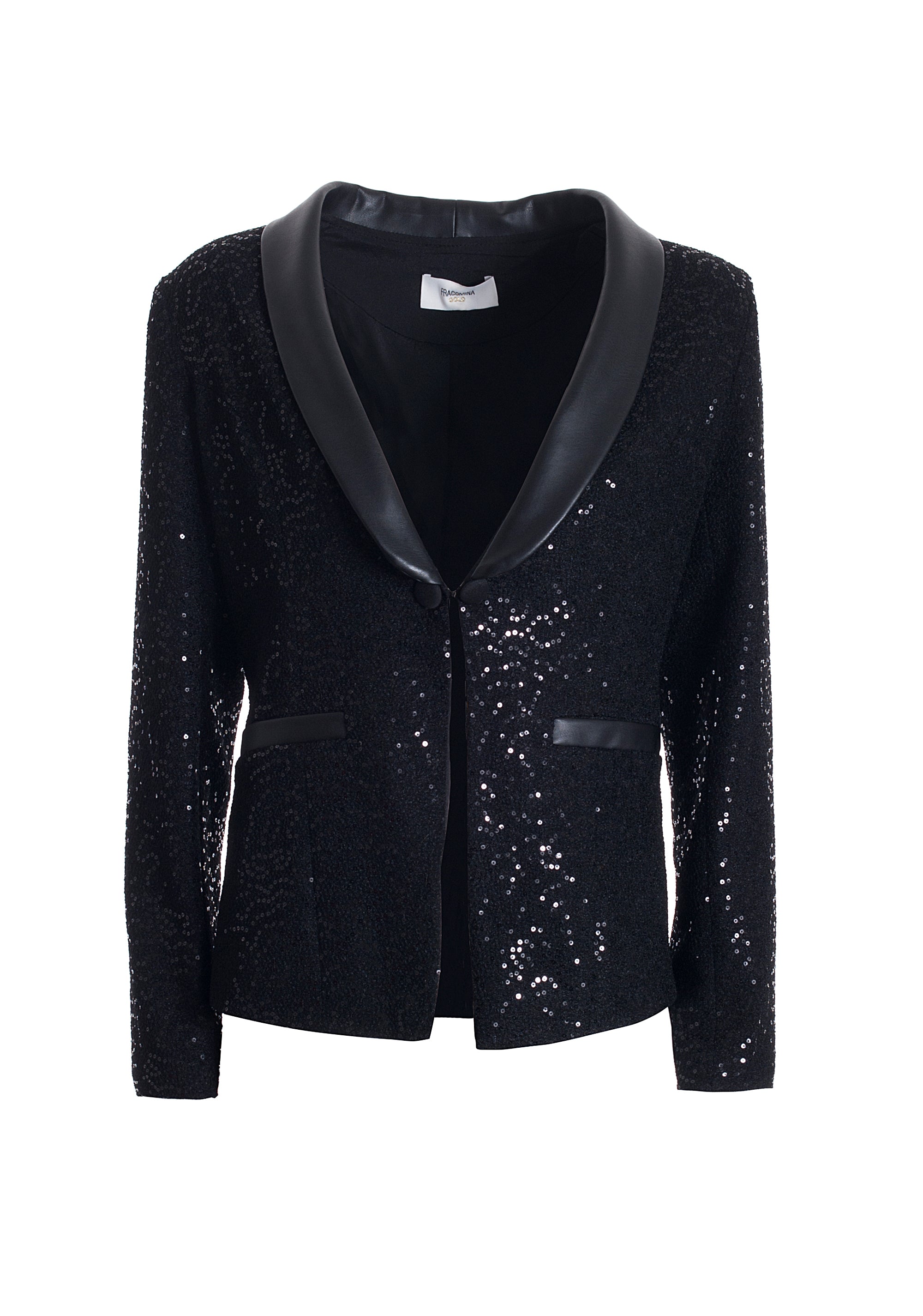 Blazer tight fit with shiny sequins Fracomina FQ21WJ2015O42901-053_06