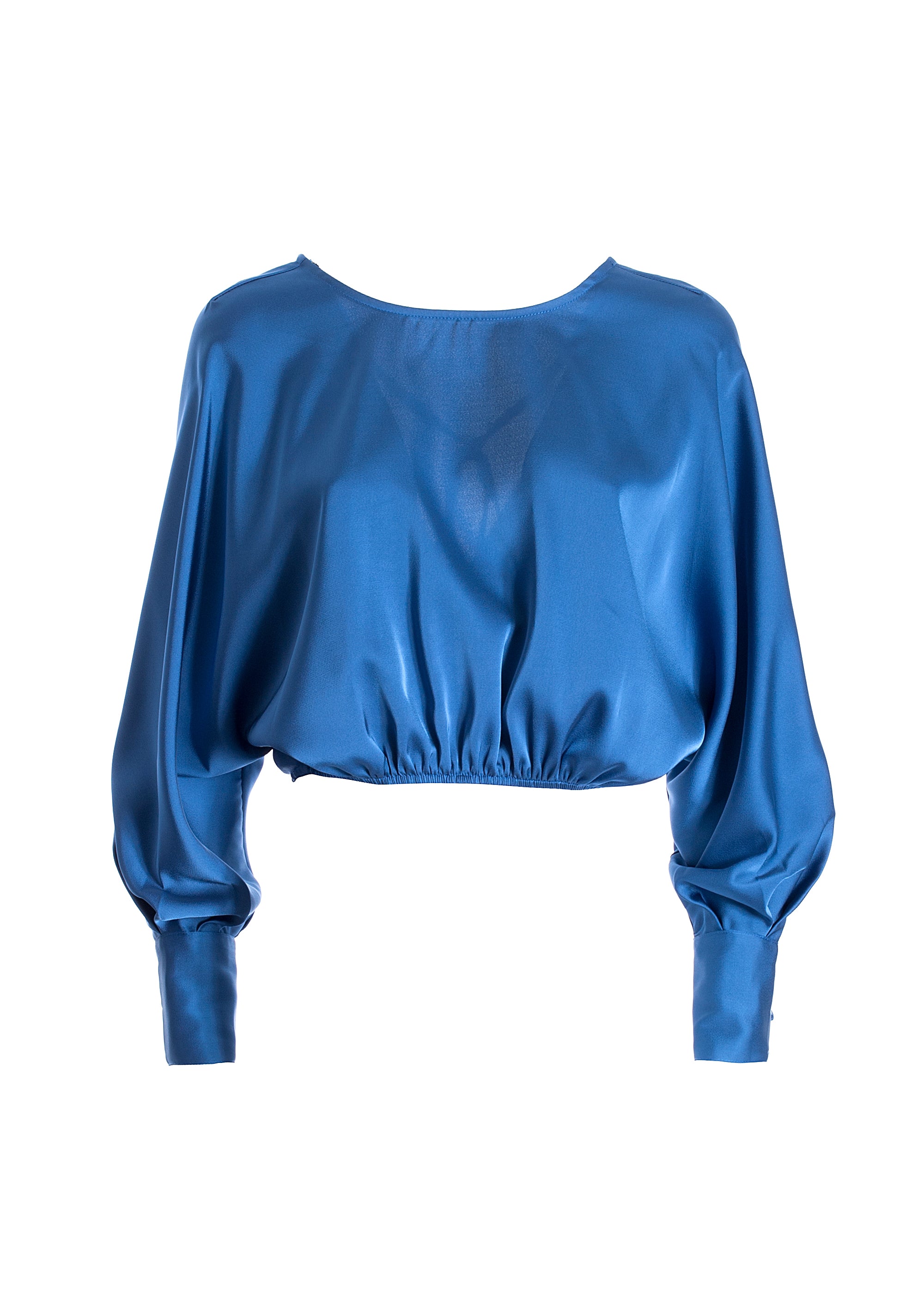 Blouse cropped made in satin Fracomina FQ21WT1015W44101-B91_06