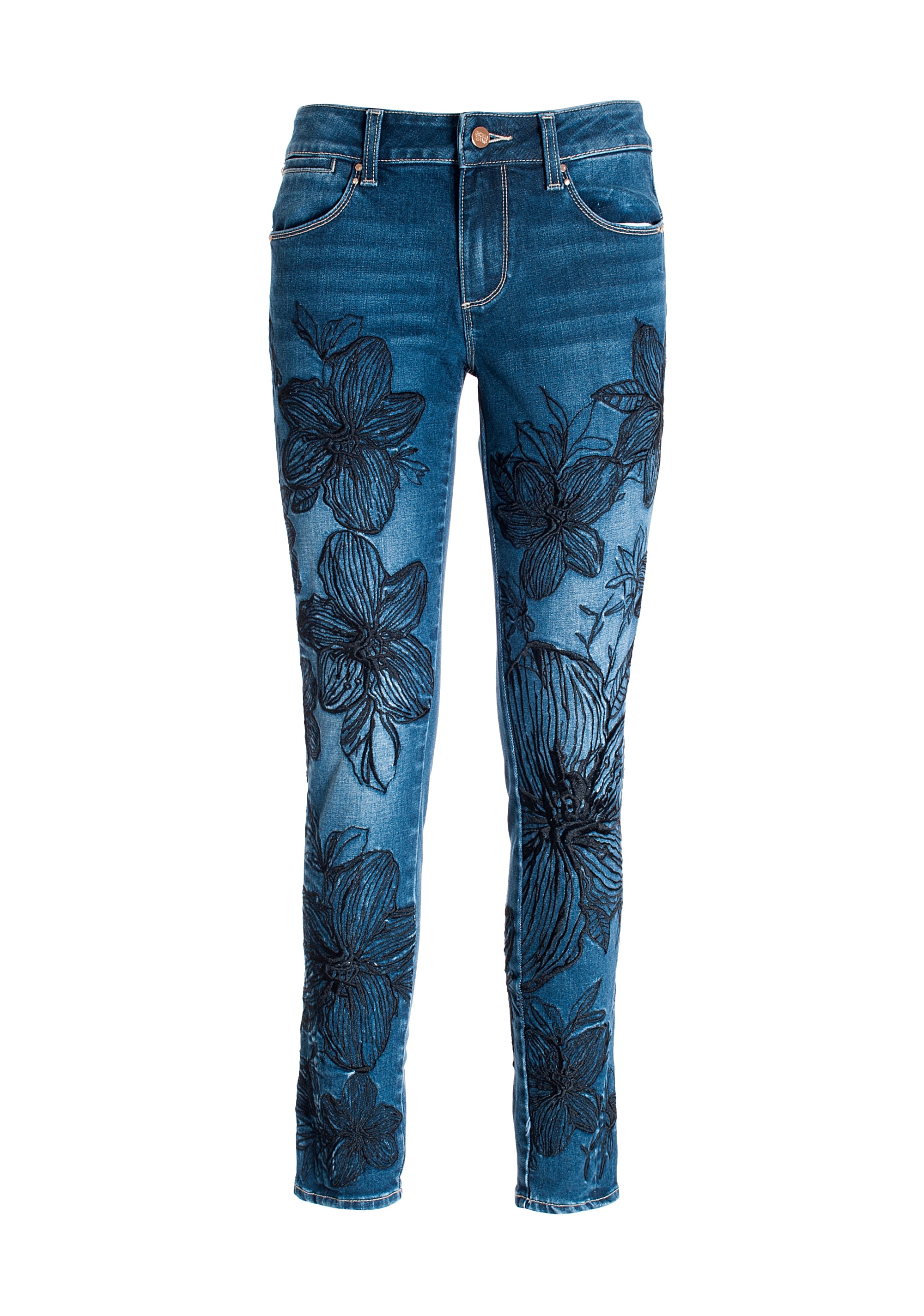 Jeans skinny fit with push-up effect made in denim with middle wash Fracomina FQ21WV1002D40901-117_06