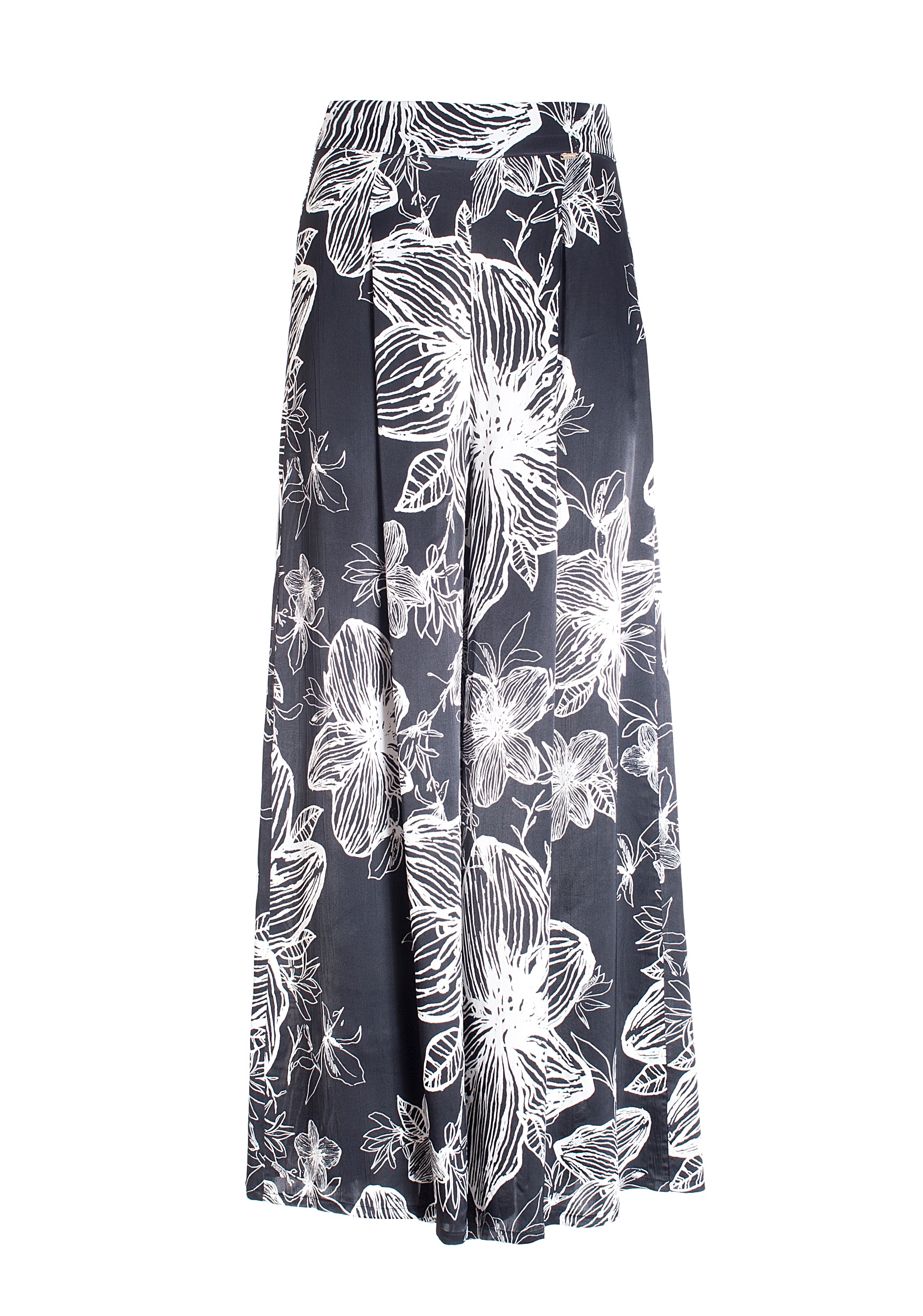 Culotte flare pant with flowery pattern Fracomina FQ21WV3006O412N4-053_06