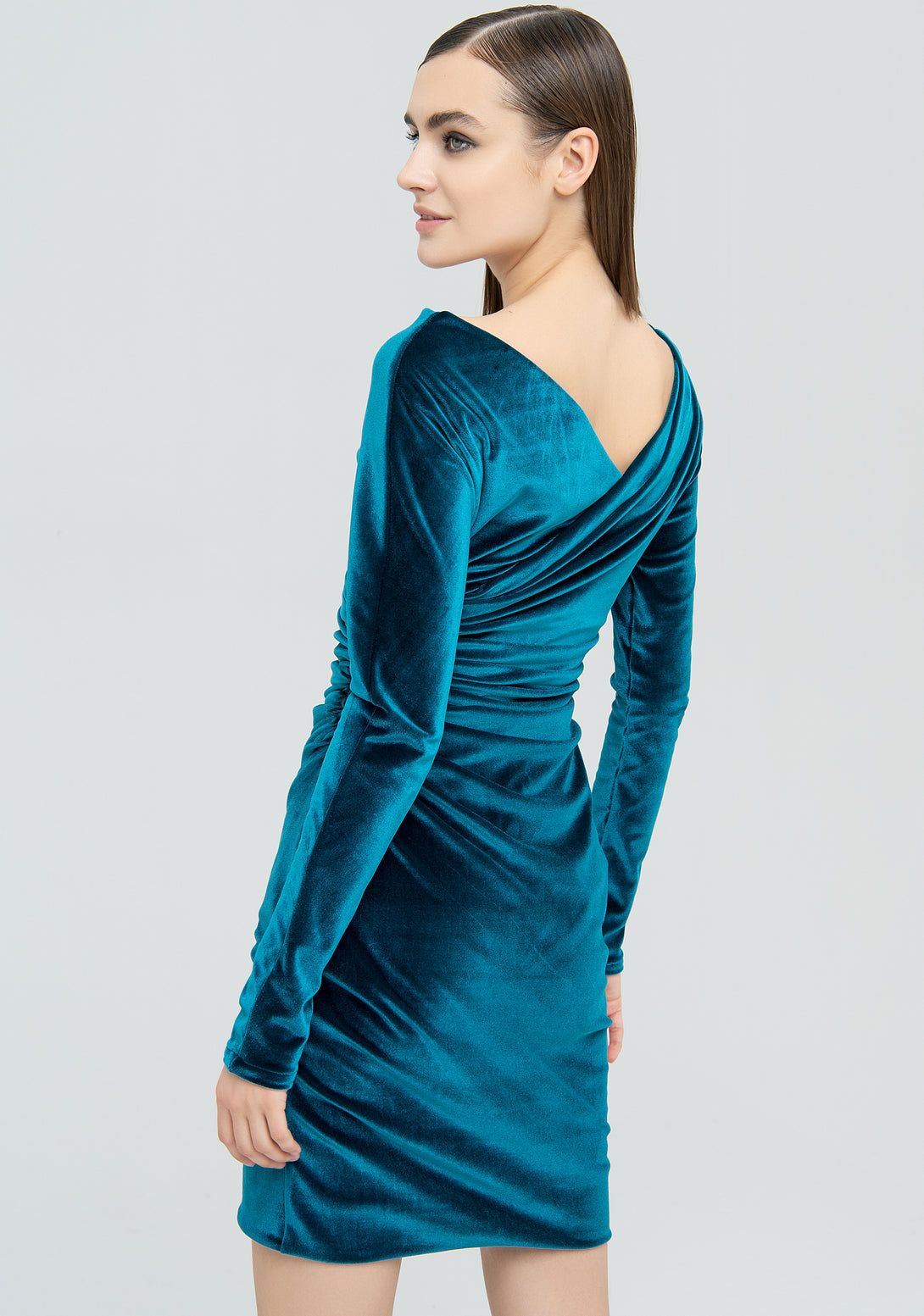 Mini dress slim fit made in velvet Fracomina FQ22WD1004W59601-L53-4