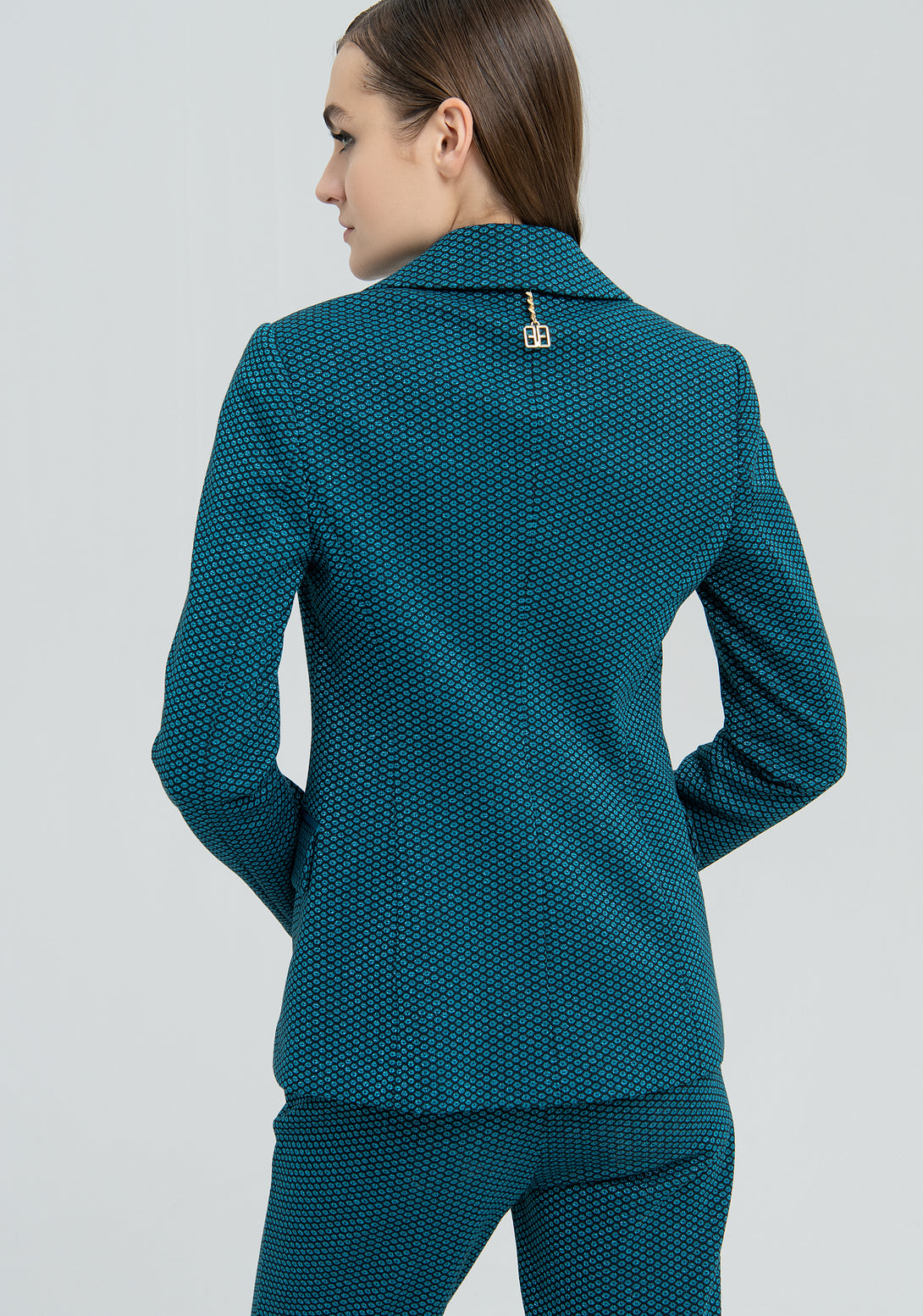 Blazer regular fit single breasted with geometric pattern Fracomina FQ22WJ2003W600F8-L53-4