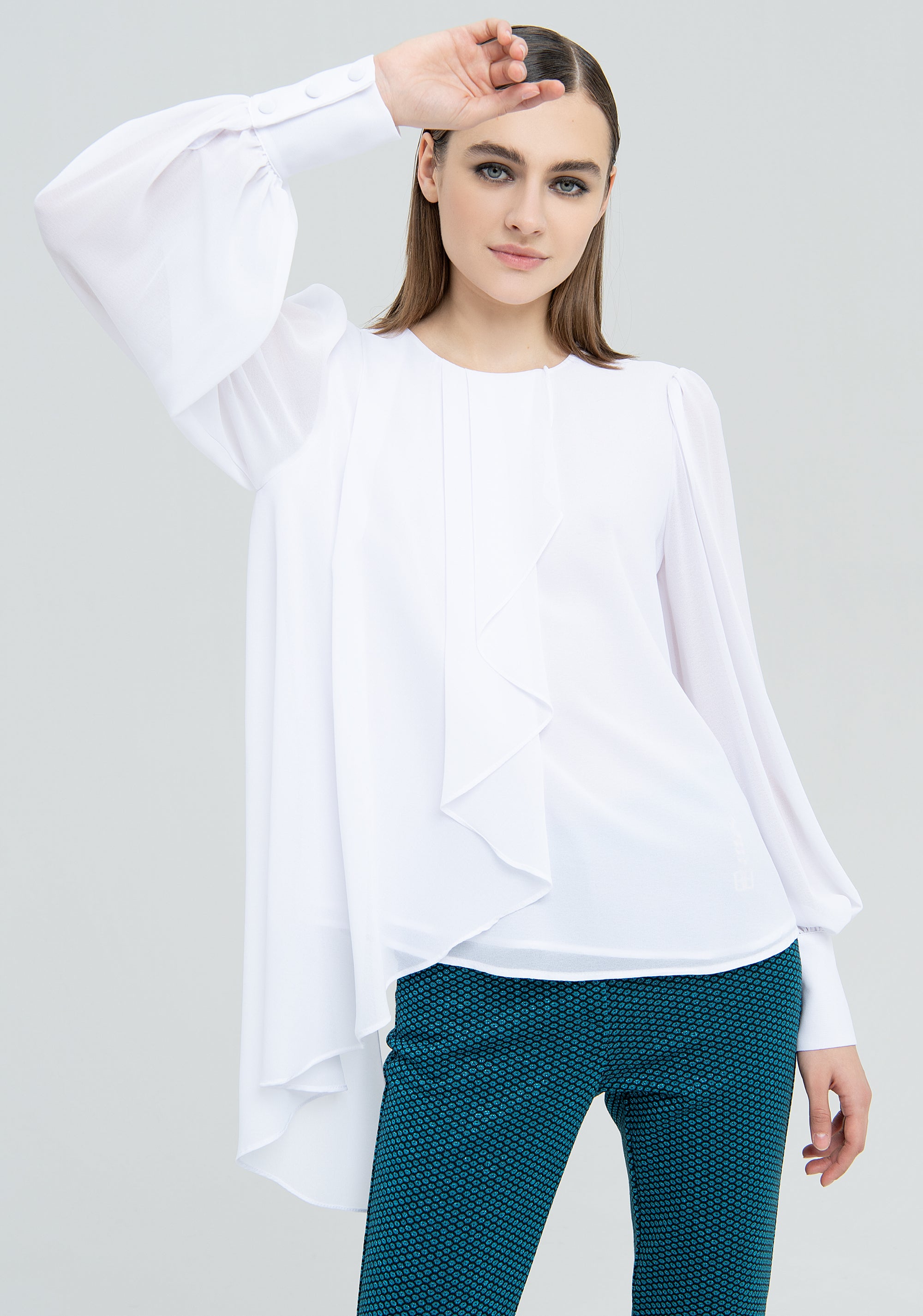 Blouse wide fit made in georgette-FRACOMINA – Fracomina Shop Online ...