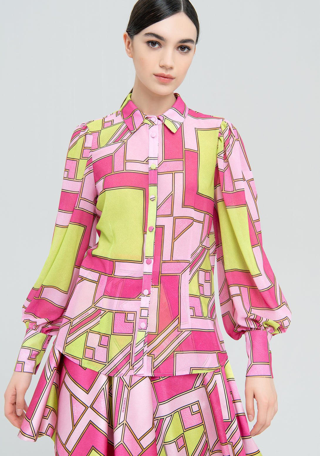 Shirt regular fit with geometric pattern Fracomina FQ22WT6003W412N4-A78