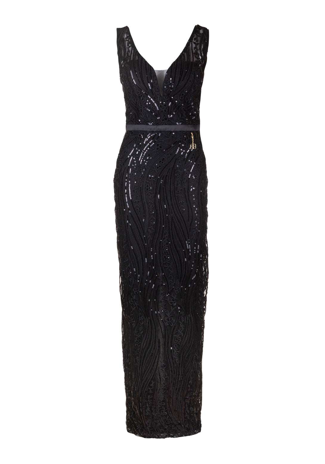 Long dress slim fit with sequins