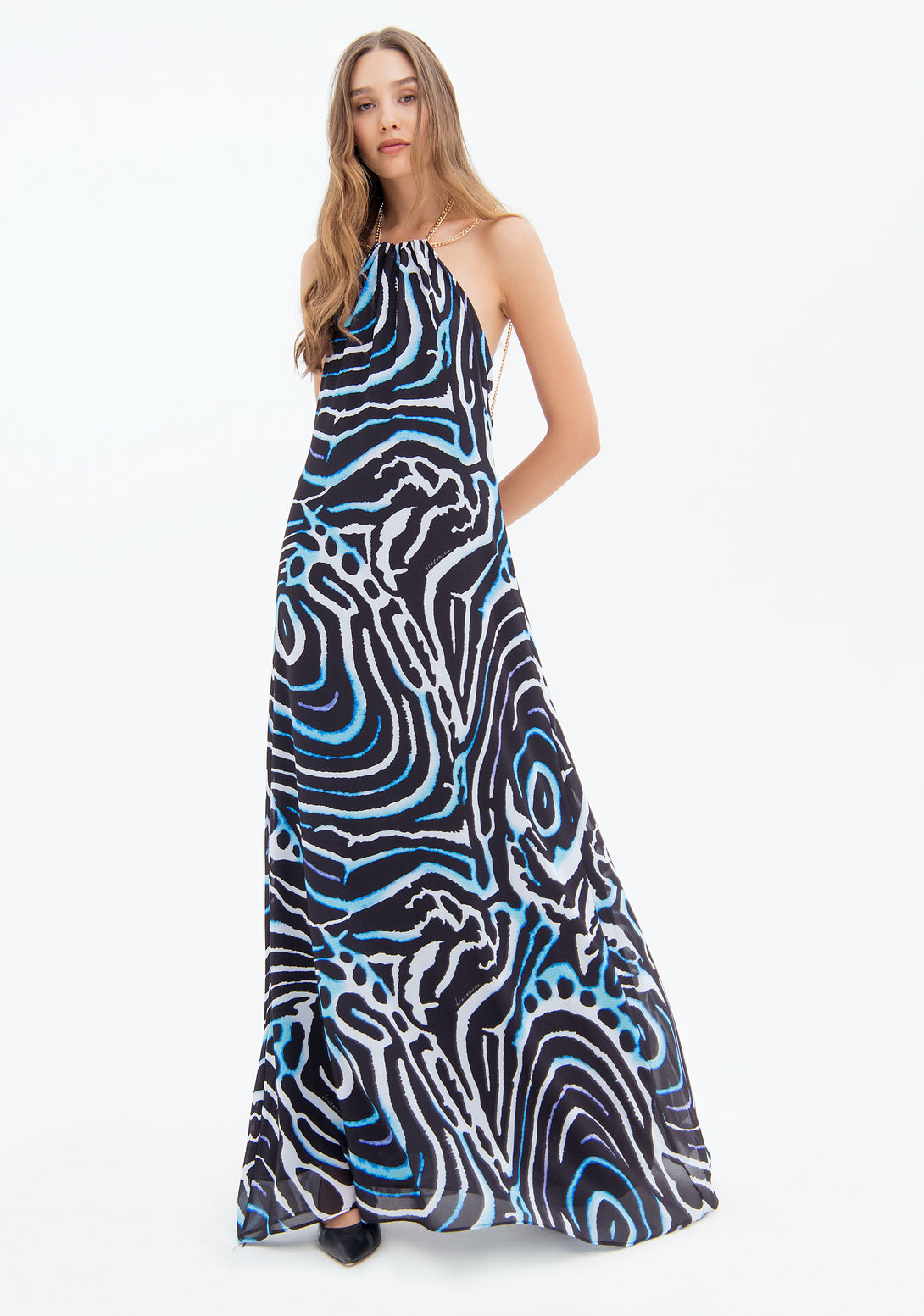 Sleeveless dress with animalier pattern Fracomina FQ23SD3010W412N4-Q71-1