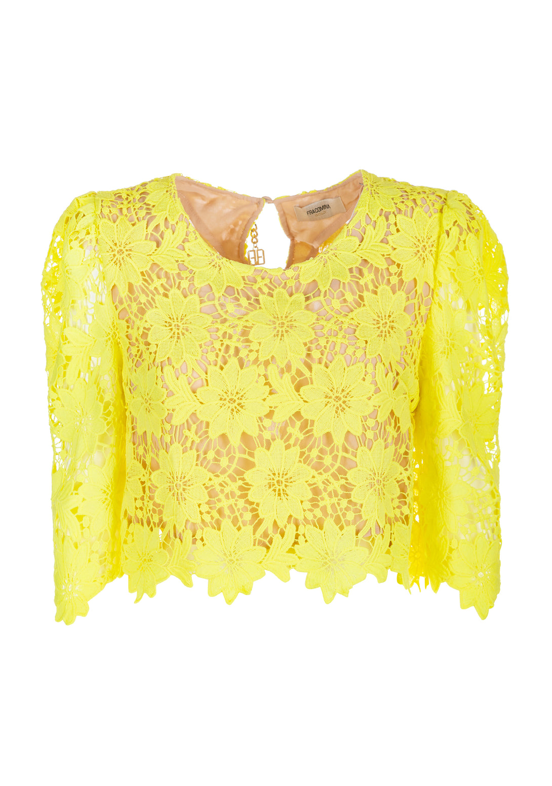 Top cropped made in lace
