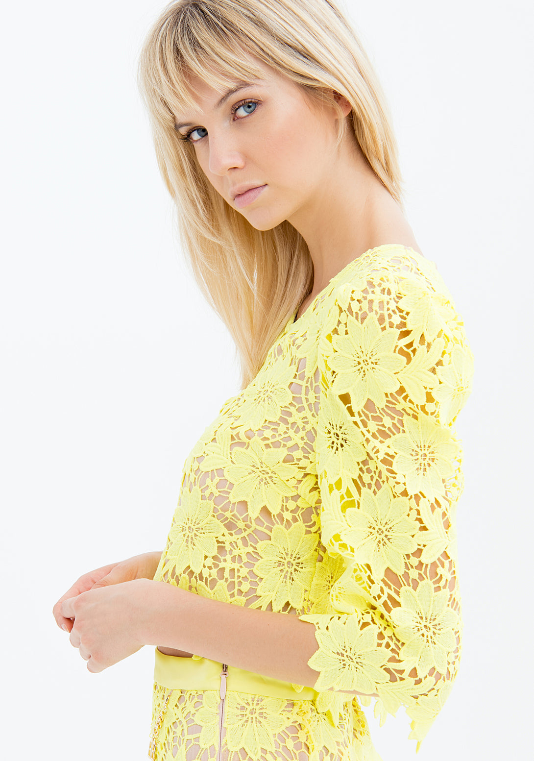 Top cropped made in lace Fracomina FQ23ST1001W62401-Q69-2