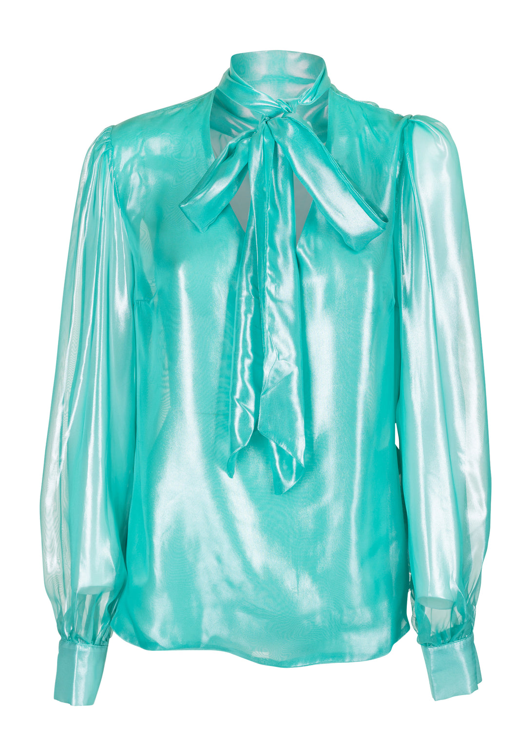 Blouse wide fit made in shiny fabric