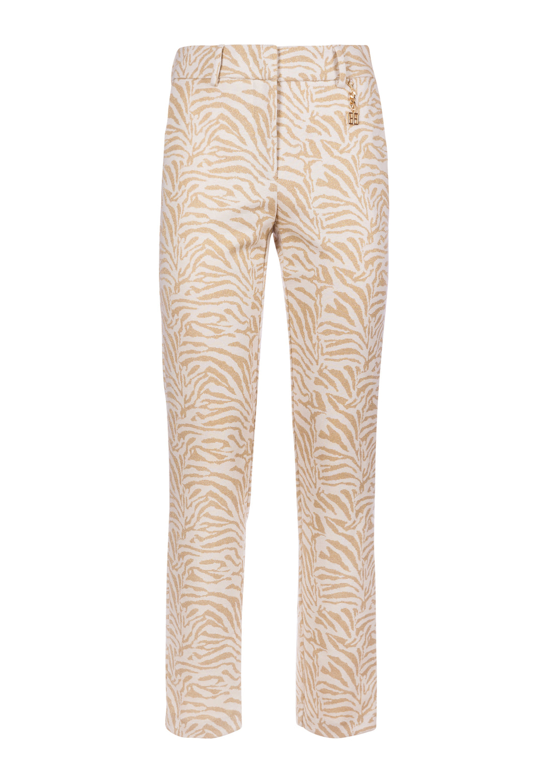 Pant straight line with animalier pattern