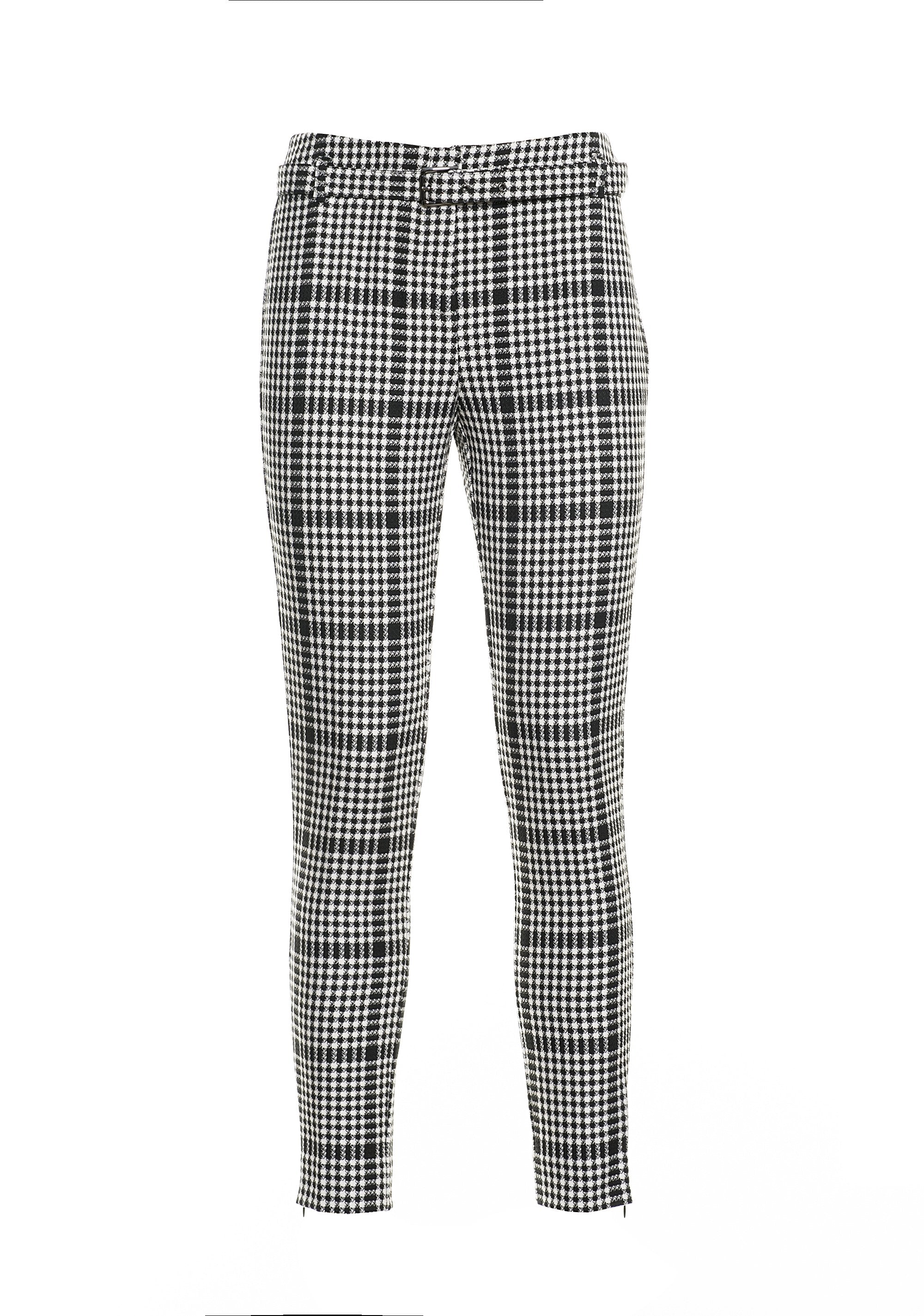 Pant slim fit made in stretch fabric with pied de poule pattern Fracomina FR19FP608________109_06