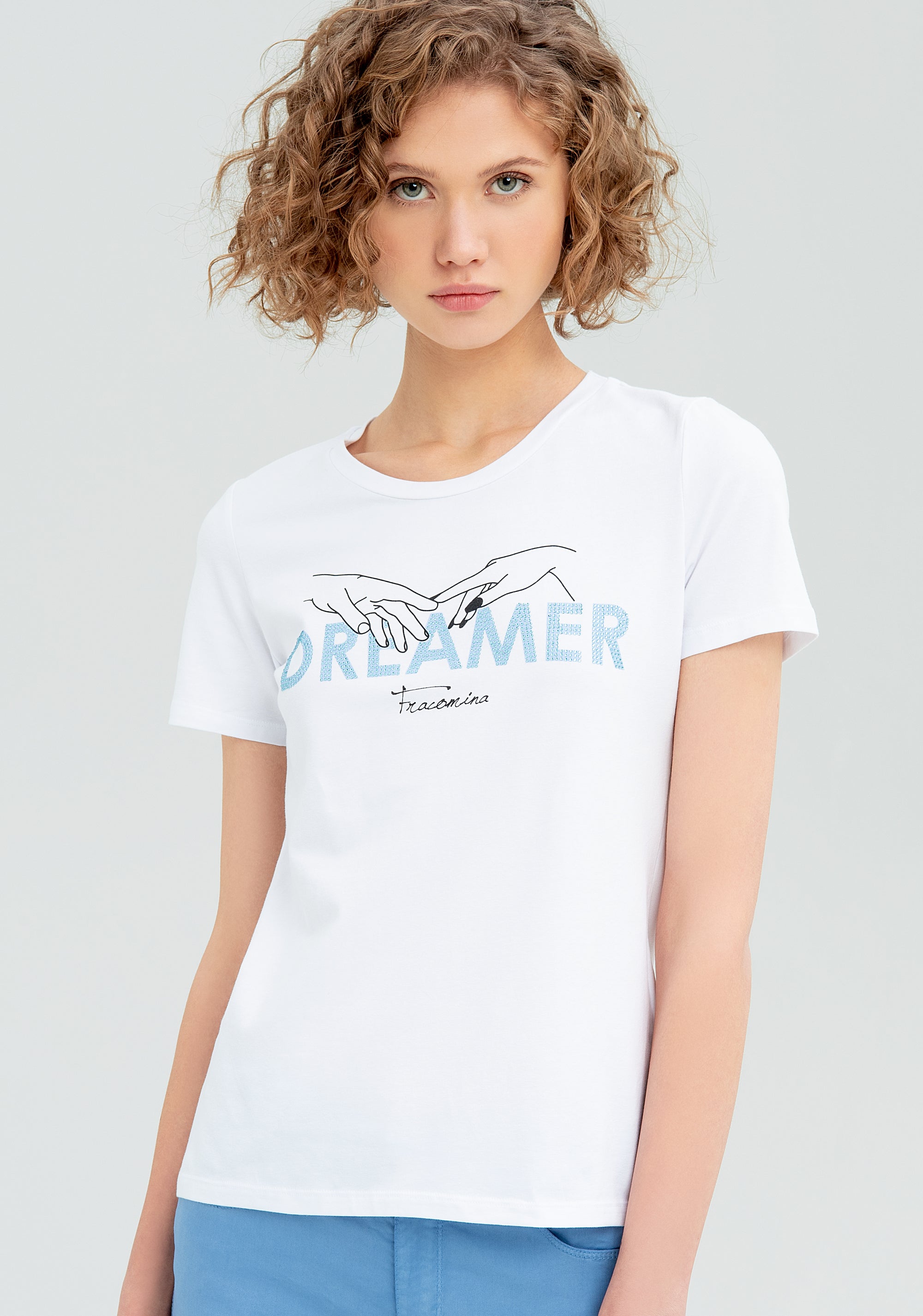 T-shirt with Dreamer print Fracomina FR20SM327________278_01