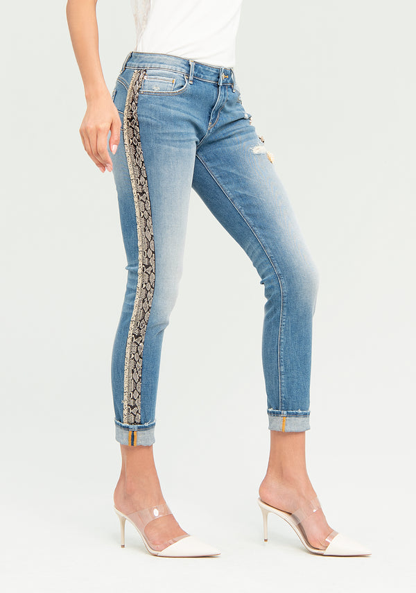Jeans with python stripes Fracomina FR20SPJTINA9_02