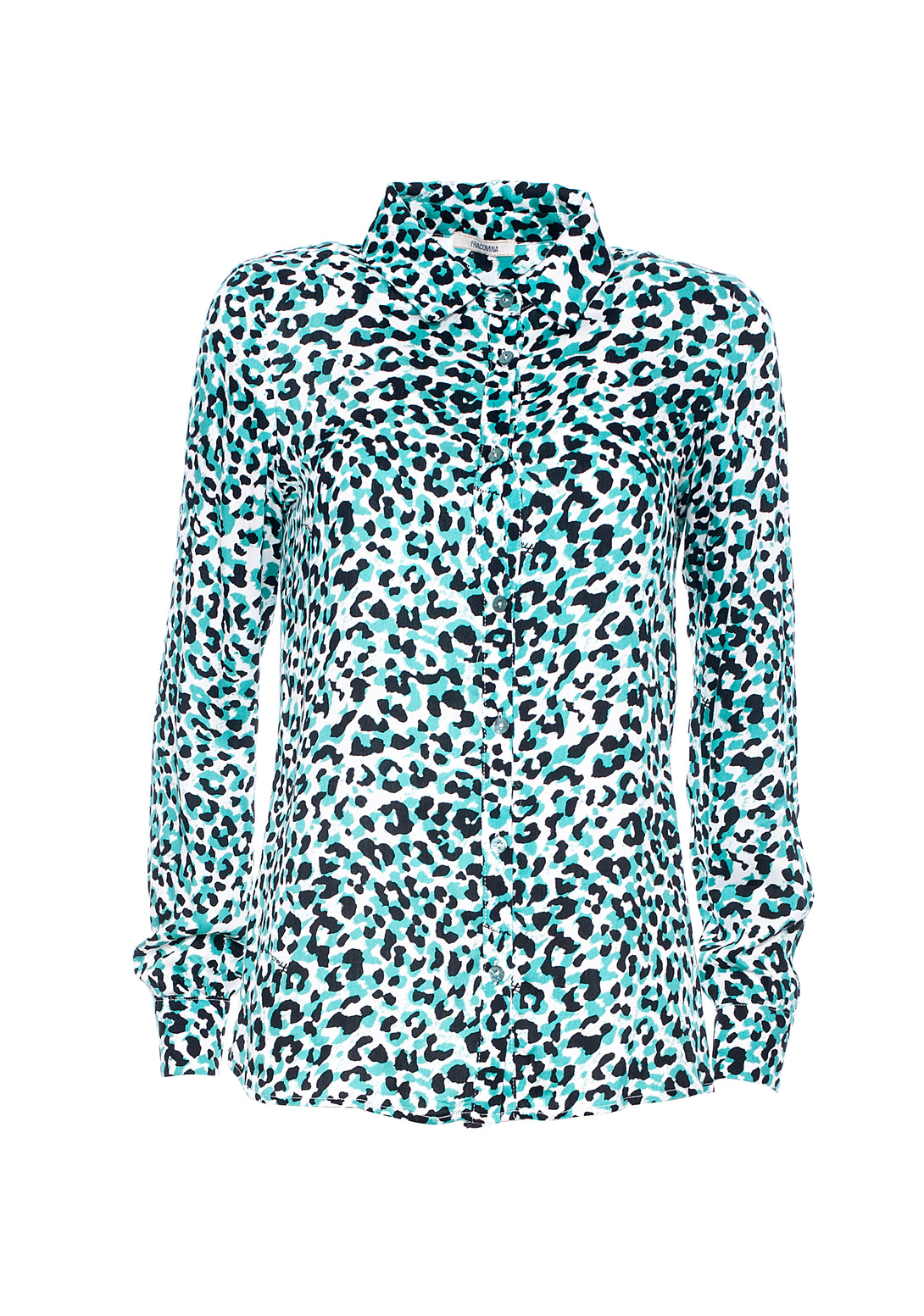 Shirt regular fit made in soft viscose with animalier pattern