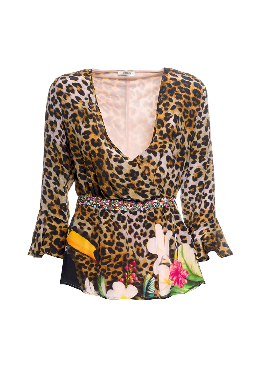 Blouse regular fit with animalier pattern