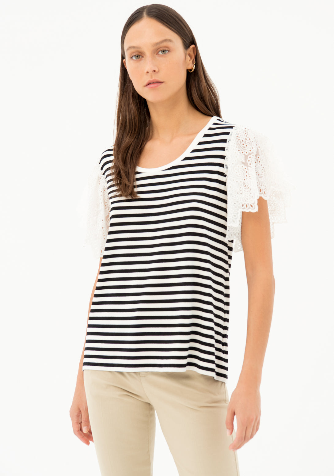 T-shirt wide fit made in striped jersey Fracomina FR21ST3001J426N8