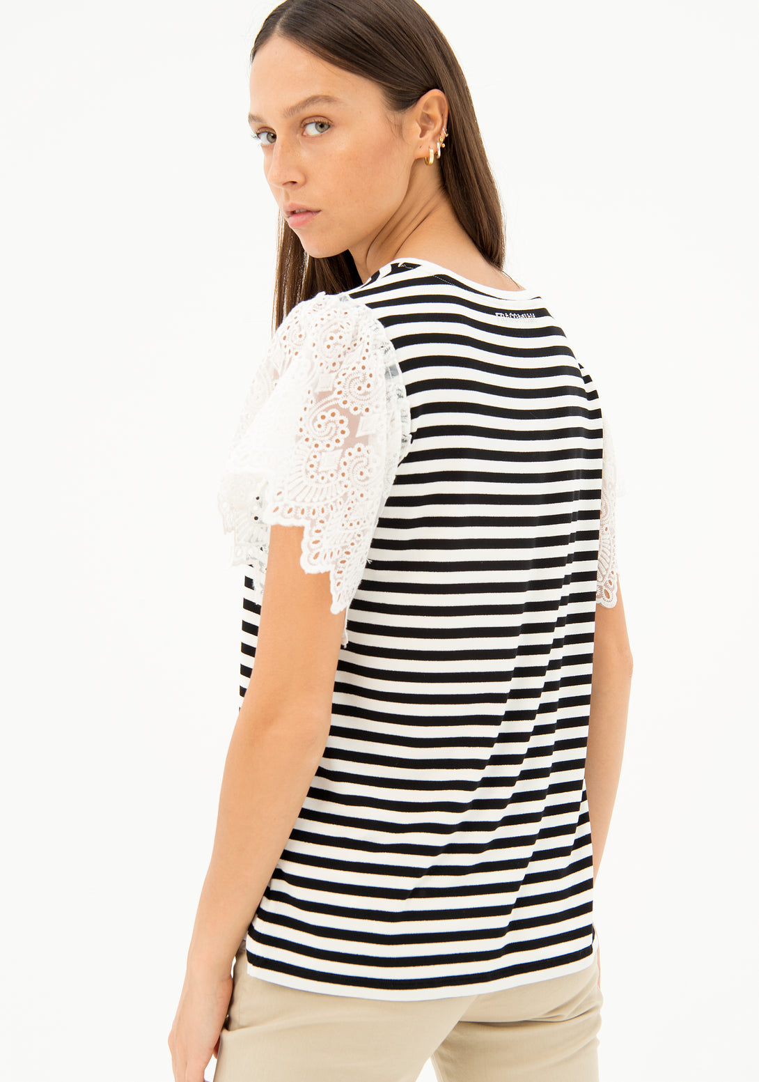 T-shirt wide fit made in striped jersey
