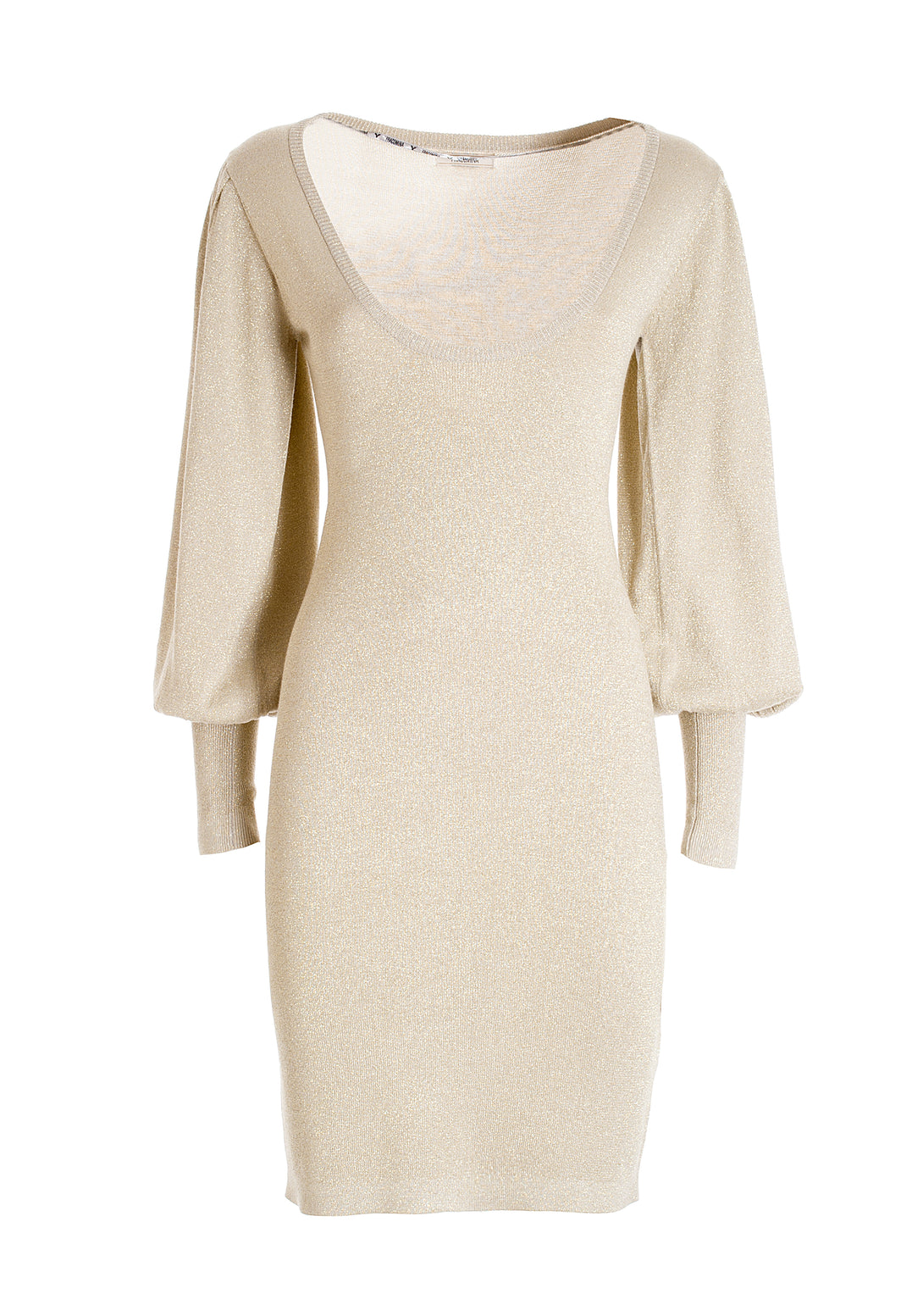 Knitted dress tight fit with lurex