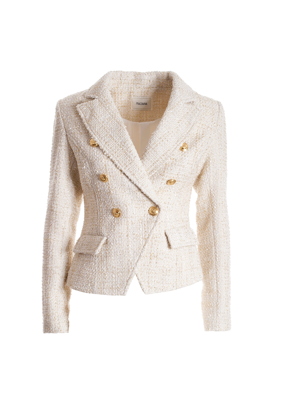 Blazer regular fit double breasted made in tweed