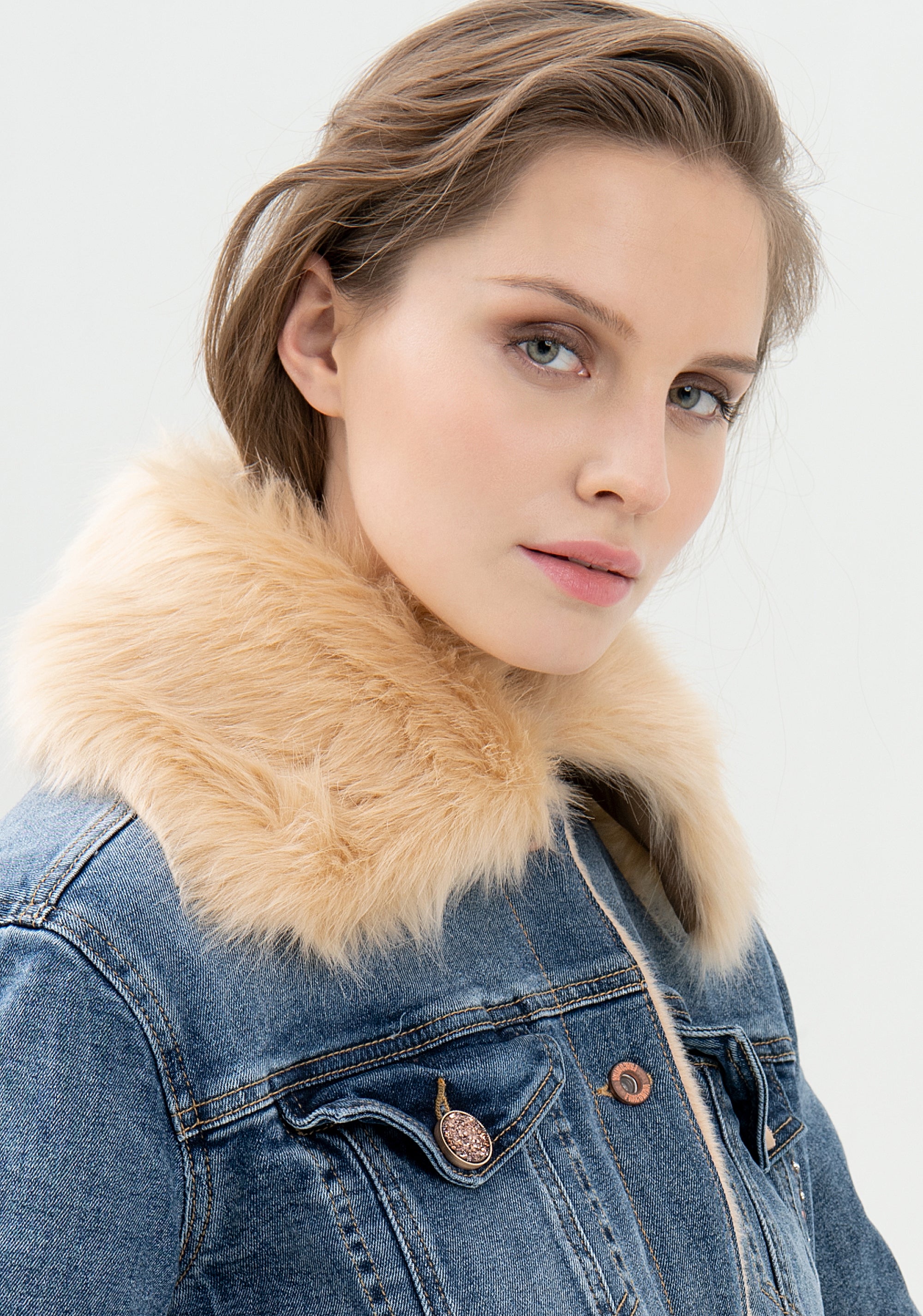 Jacket Fracomina Giacche Jacket Regular Fit, Long, Made In Denim