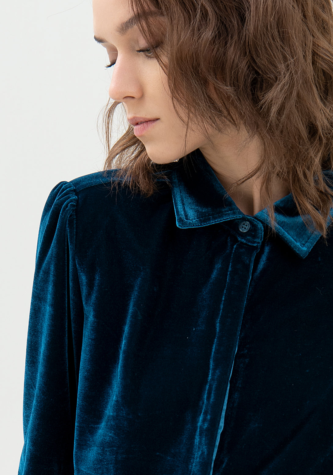 Shirt regular fit made in velvet
