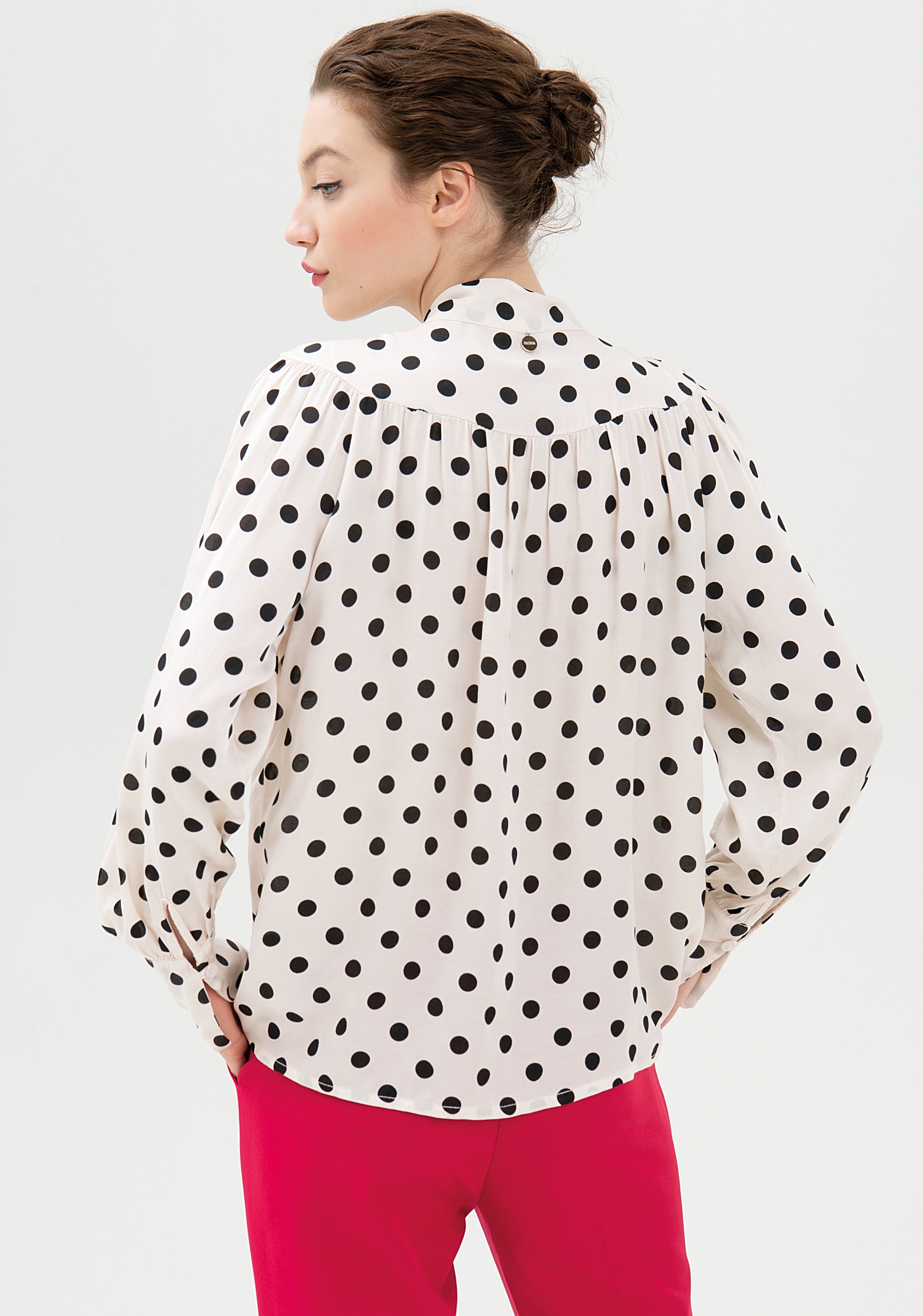 Blouse wide fit with polka dots pattern Fracomina FR21WT1038W418N4-208_03