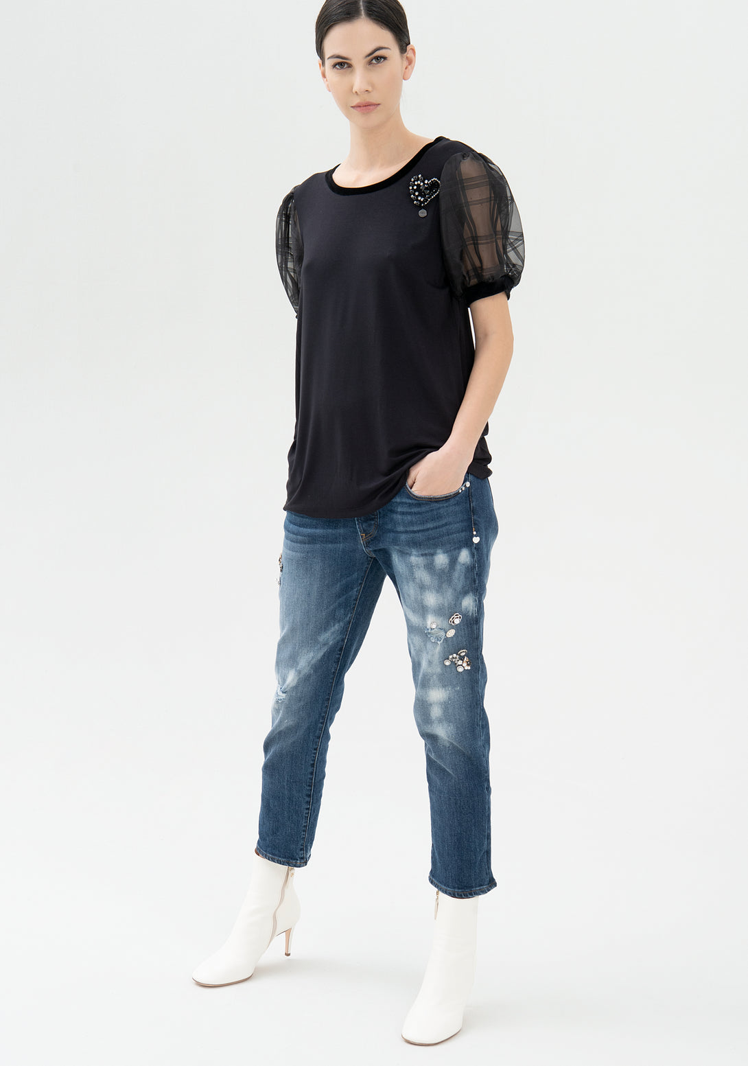 T-shirt over fit made in viscose jersey