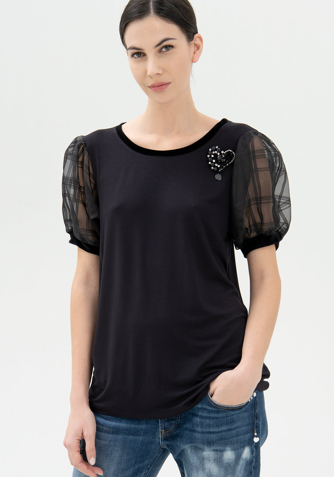 T-shirt over fit made in viscose jersey