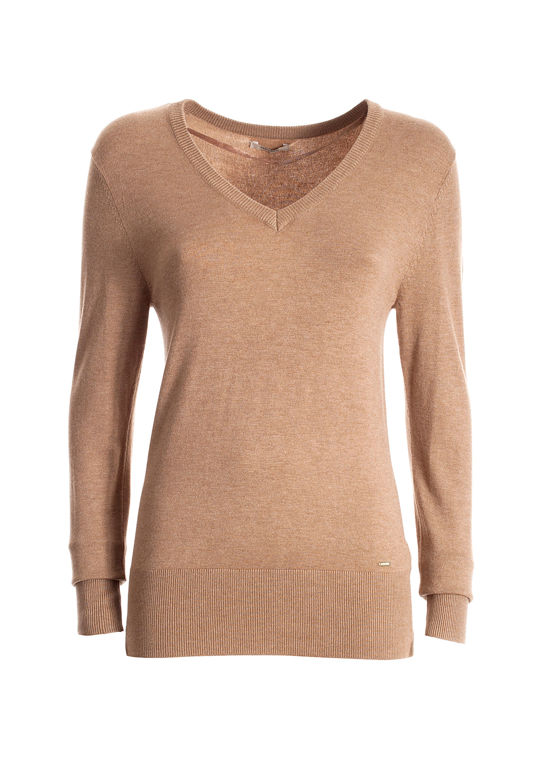 Knitwear tight fit with V-neck drop