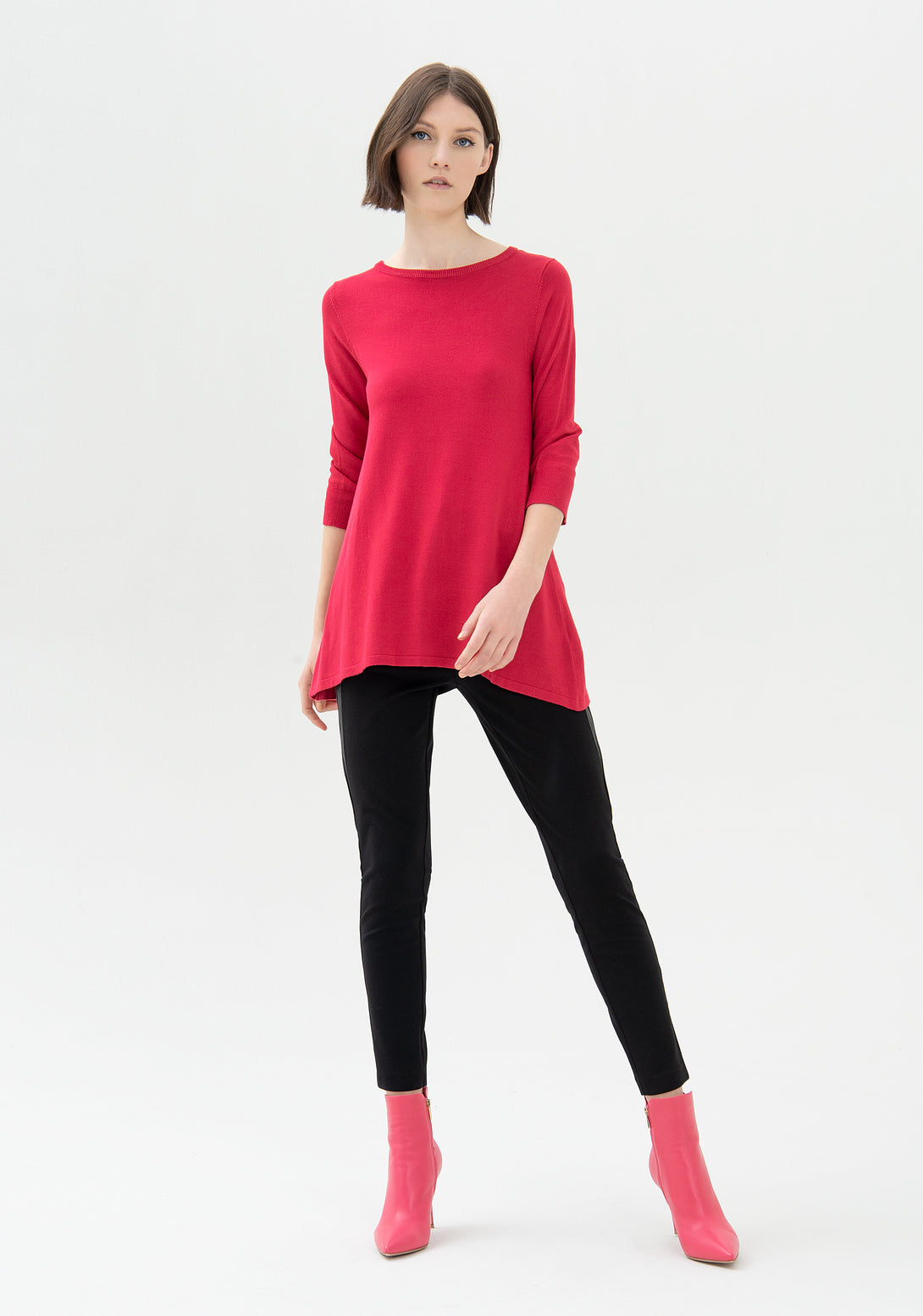 Knitwear wide fit with 3/4 sleeves