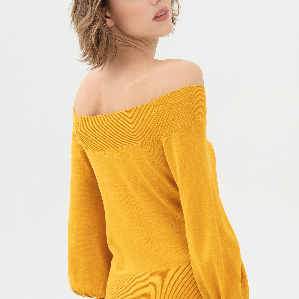 Mustard Puff Sleeve Sweater Zara Zara Trafaluc Mustard Yellow Long
