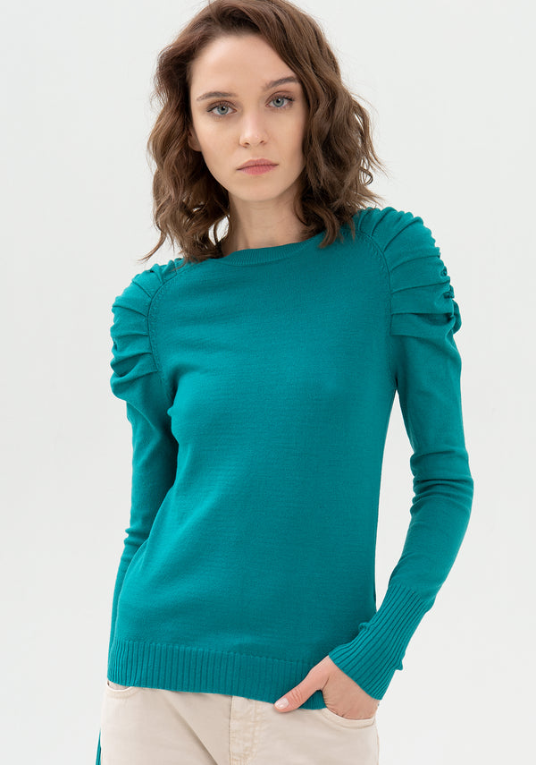 Knitwear tight fit with long sleeves and curls at the shoulders Fracomina FR21WT7010K41301-223_01