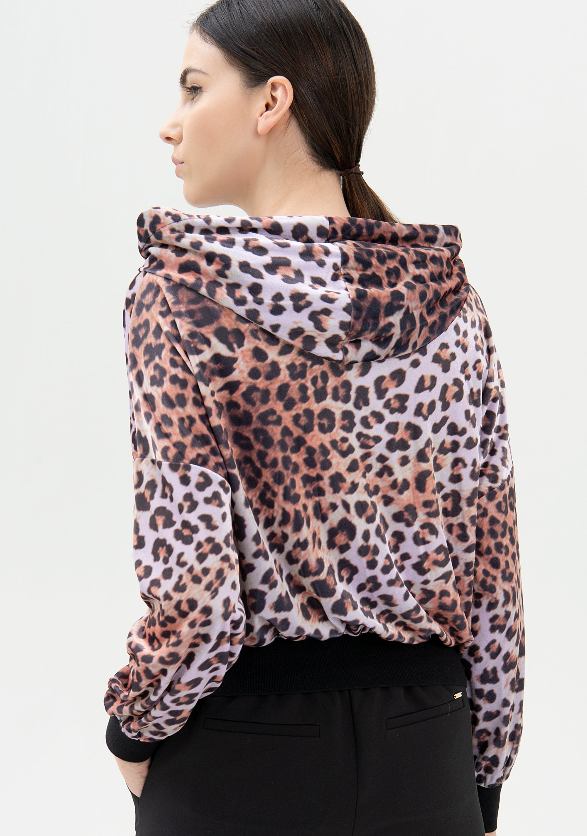 Sweater cropped with animalier pattern Fracomina FR21WT9014F429N4-210_04