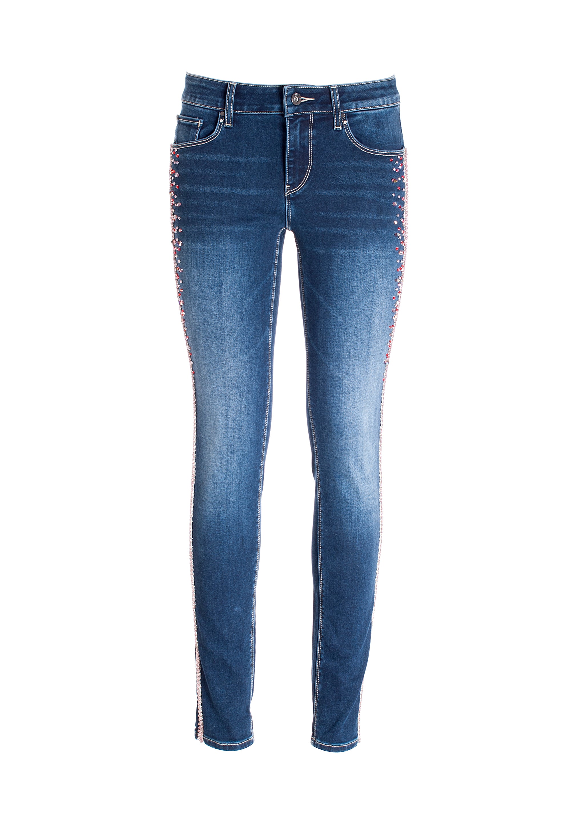 Jeans skinny fit with push-up effect made in denim with dark wash Fracomina FR21WV1001D408O4-353_06