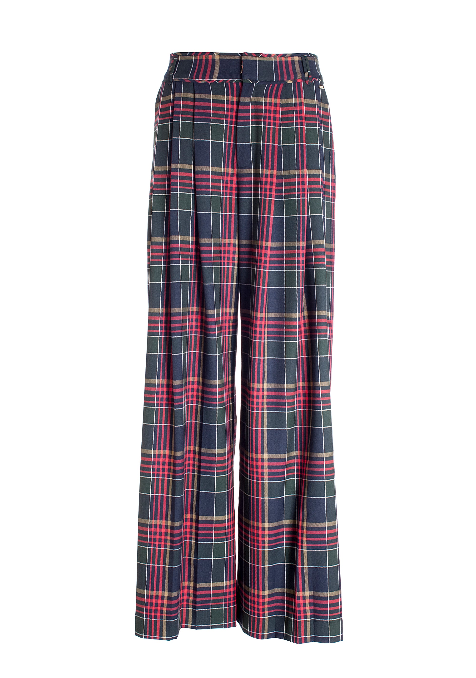 Palazzo pant wide fit made in tartan Fracomina FR21WV3008O41901-210_06