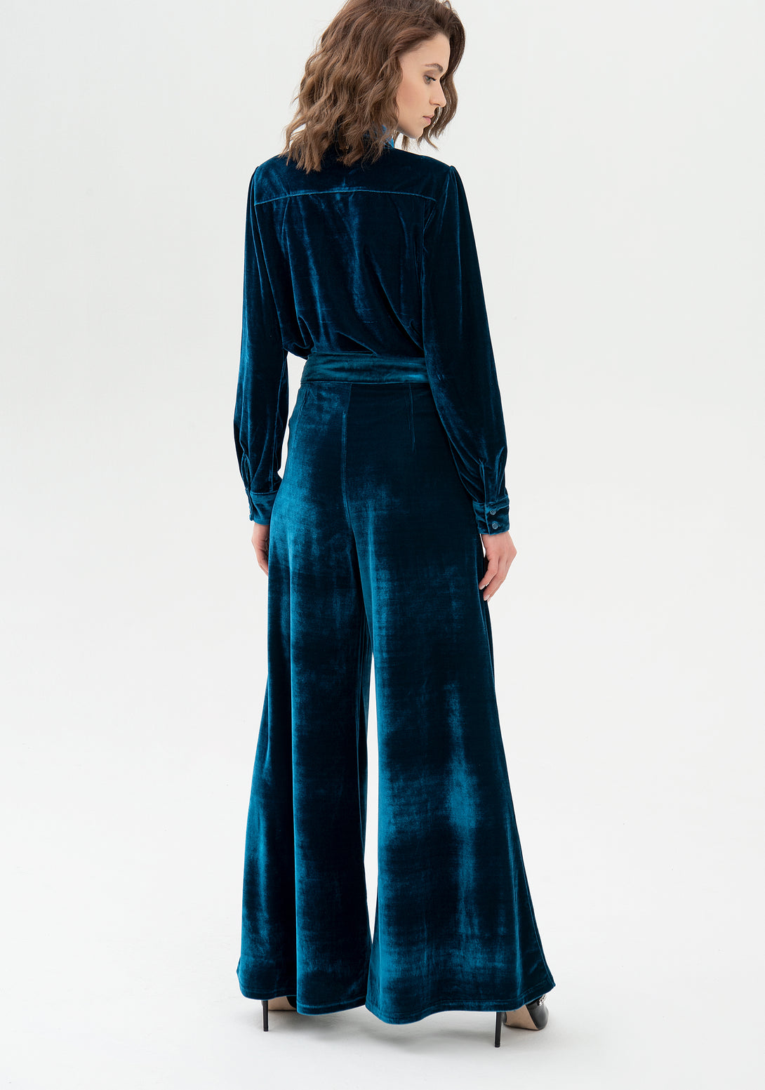Palazzo pant wide fit made in velvet