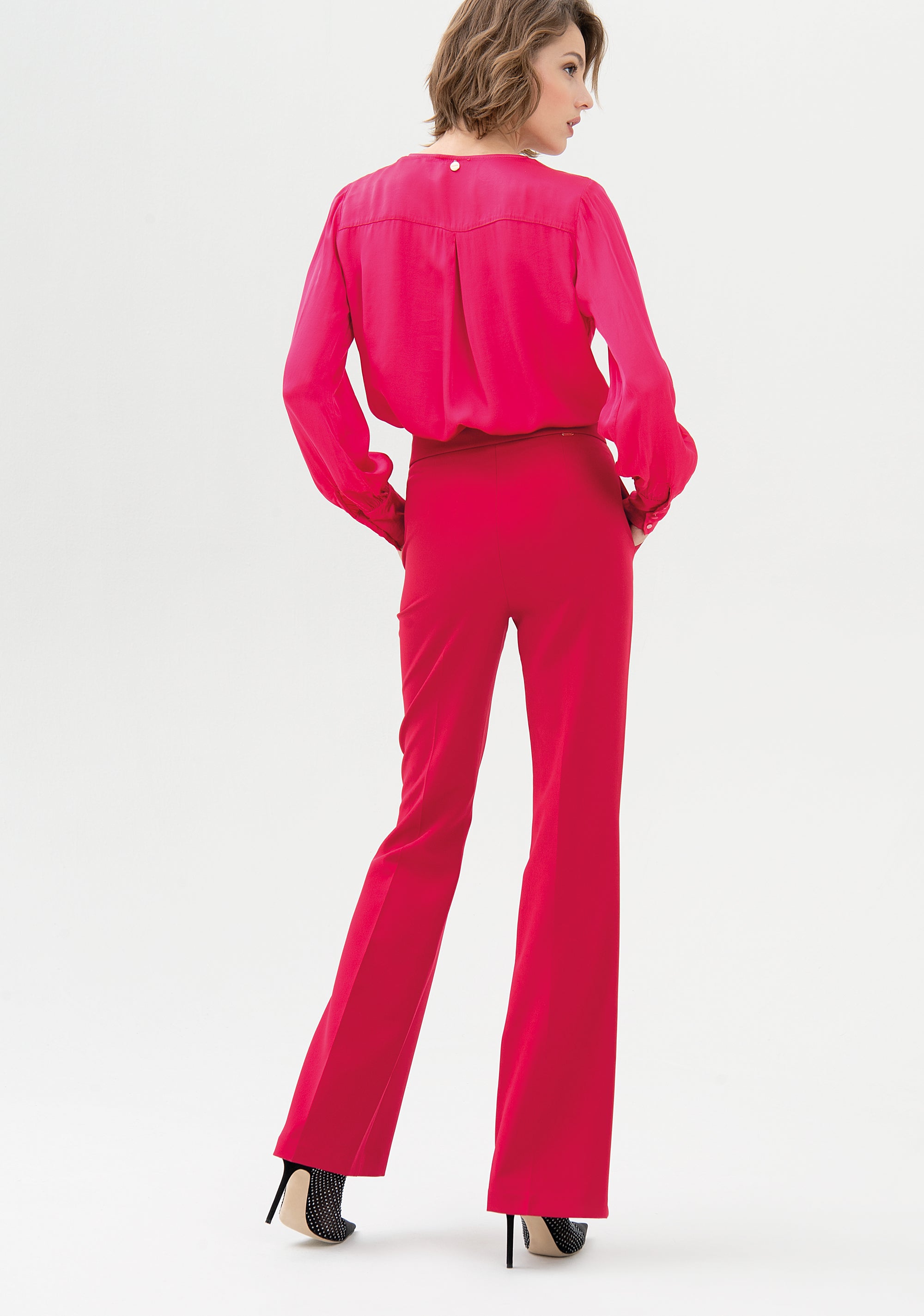 Flare pant made in technical fabric Fracomina FR21WV3014W42901-625_03