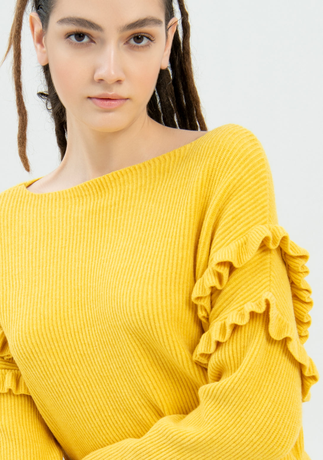 Knitwear over fit cropped with ribs Fracomina FR21WV4001W42901-300-2