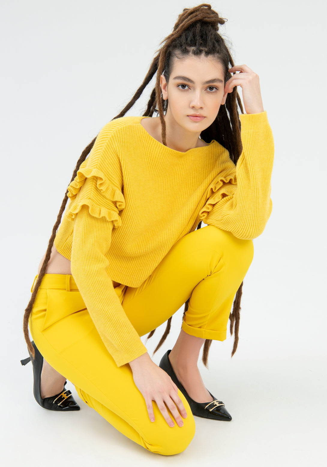 Knitwear over fit cropped with ribs Fracomina FR21WV4001W42901-300-4