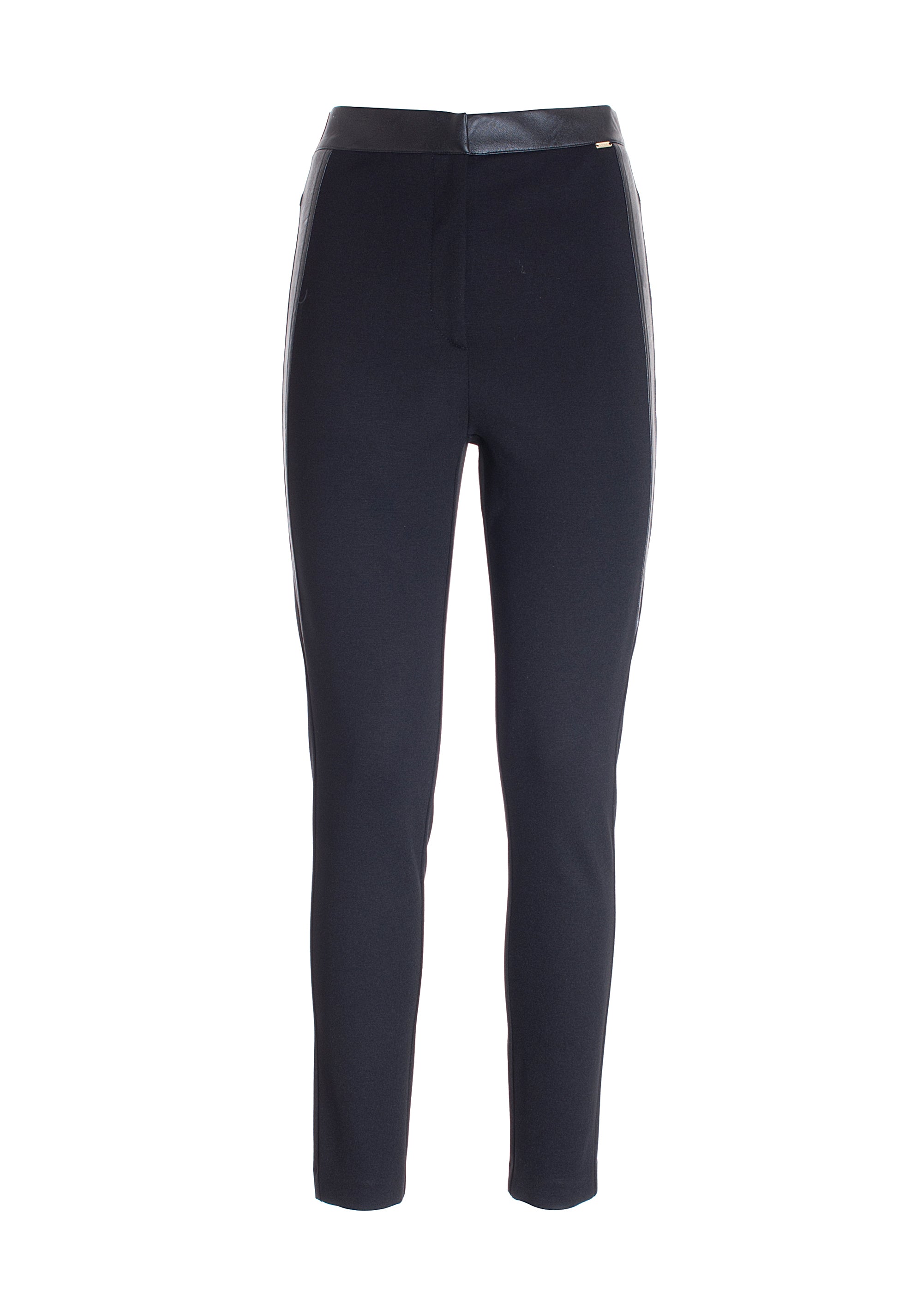 Skinny pant with eco leather details Fracomina FR21WV7006W41701-053_06