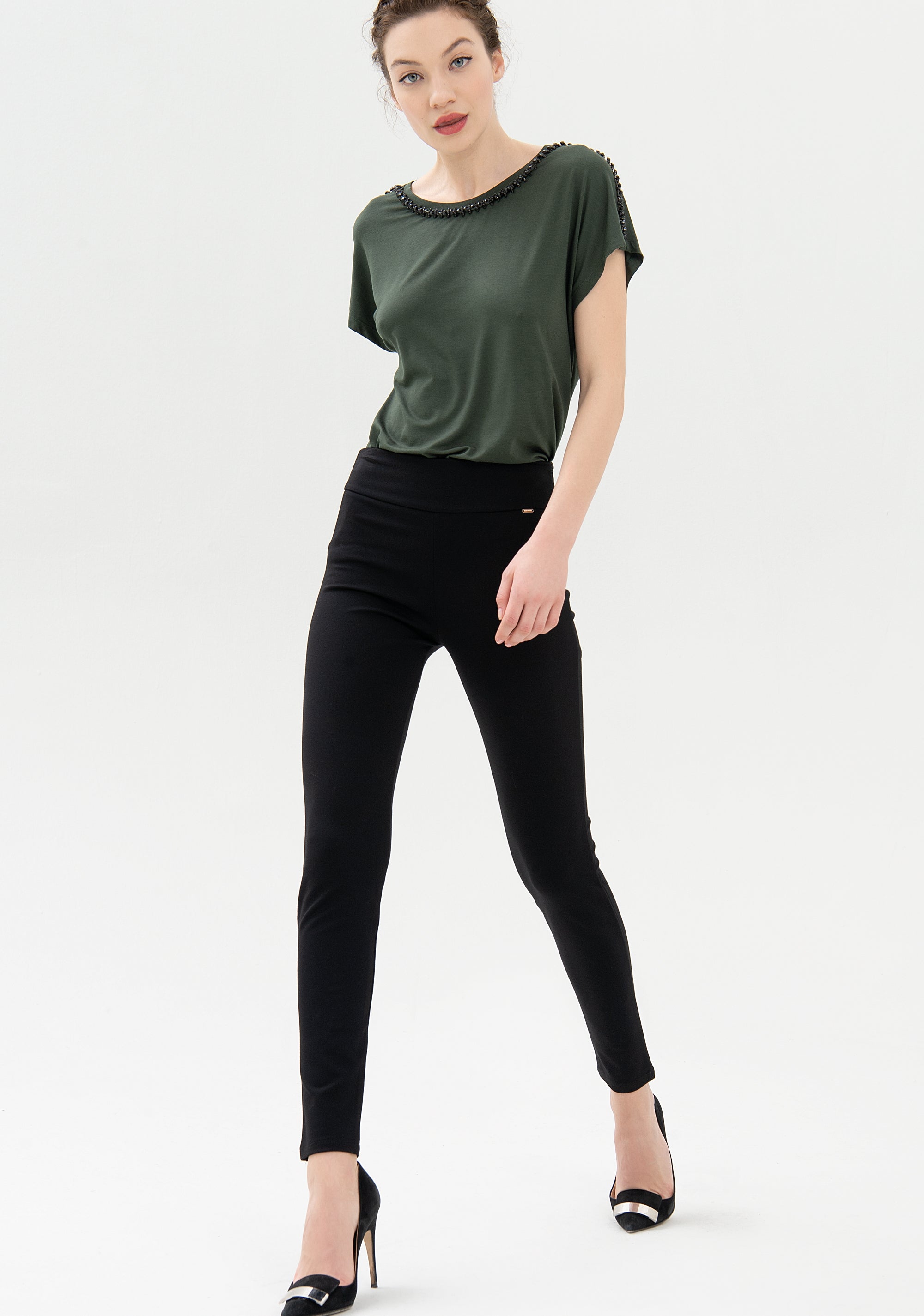 Leggings skinny fit with high waist Fracomina FR21WV7020W41601-053