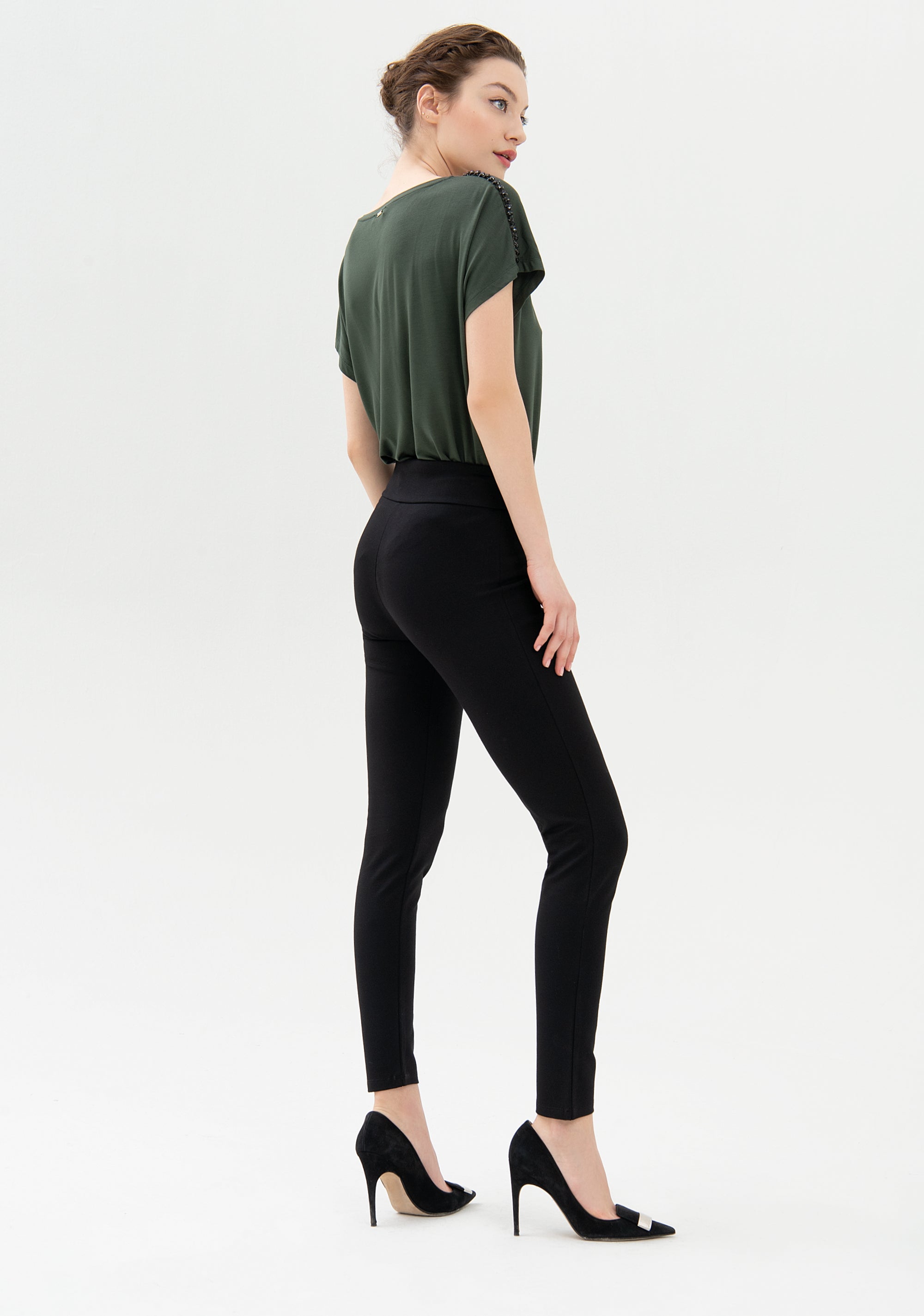 Leggings skinny fit with high waist Fracomina FR21WV7020W41601-053_2