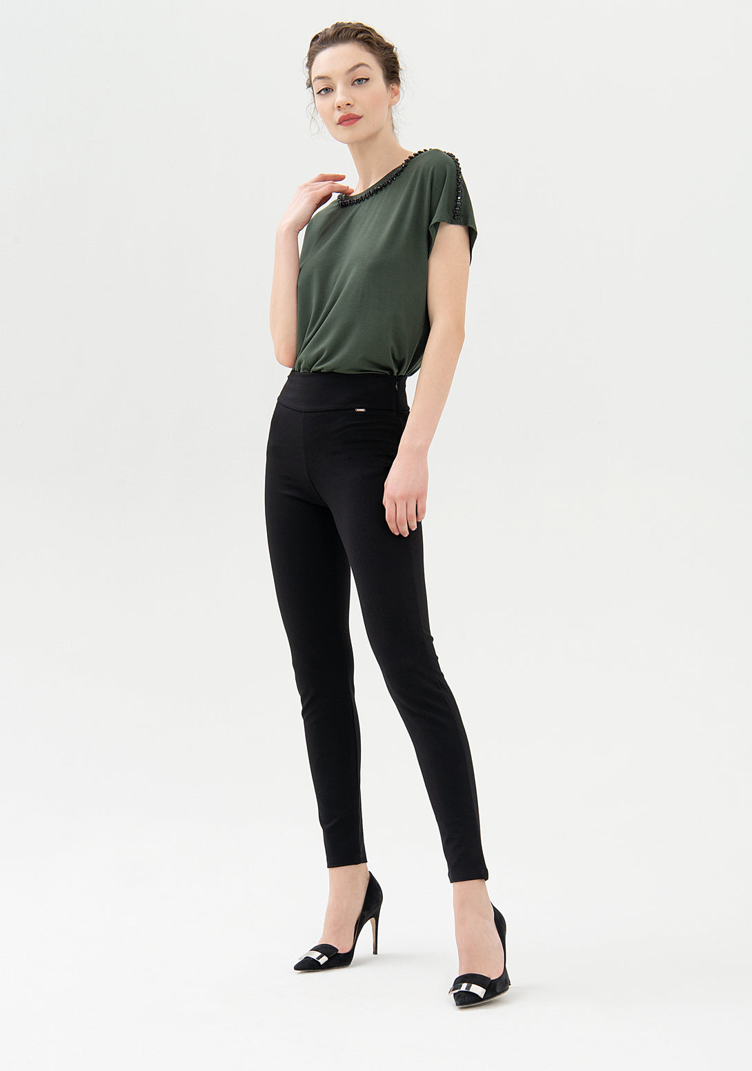 Leggings skinny fit with high waist